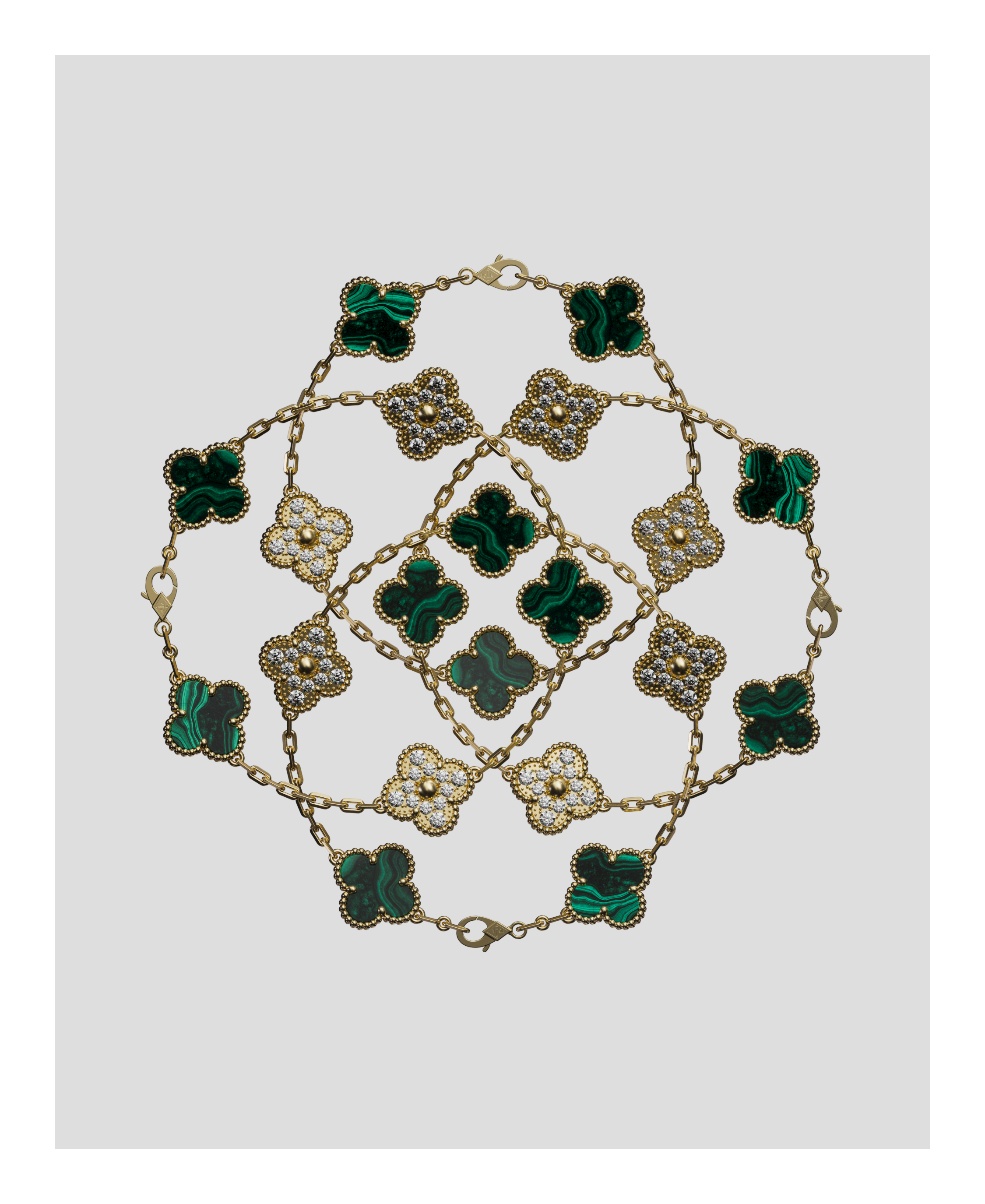 Jewellery，Necklace，Diamonds，3D modeling，