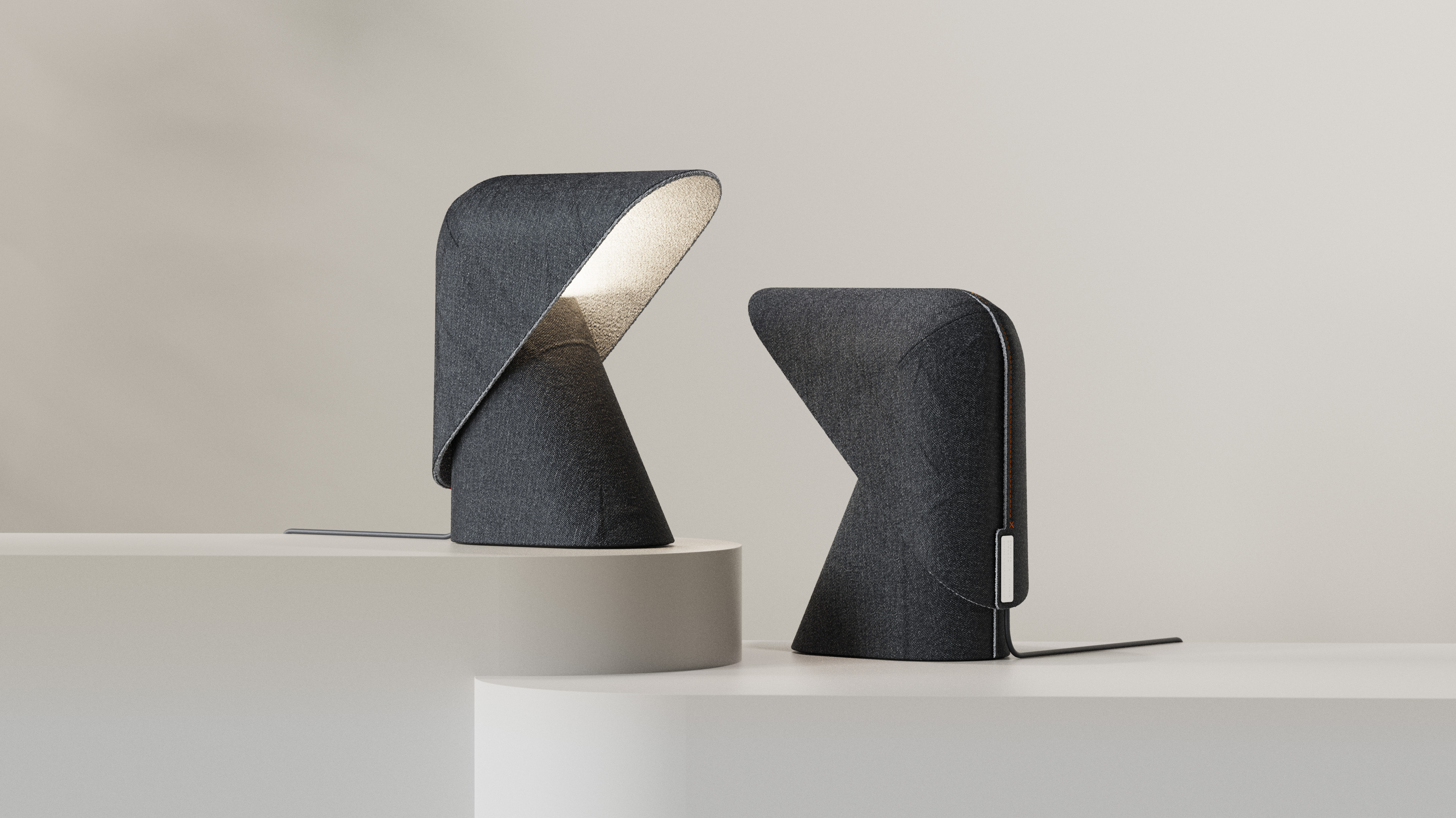 lamp，textile，Design sense table lamp，product design，