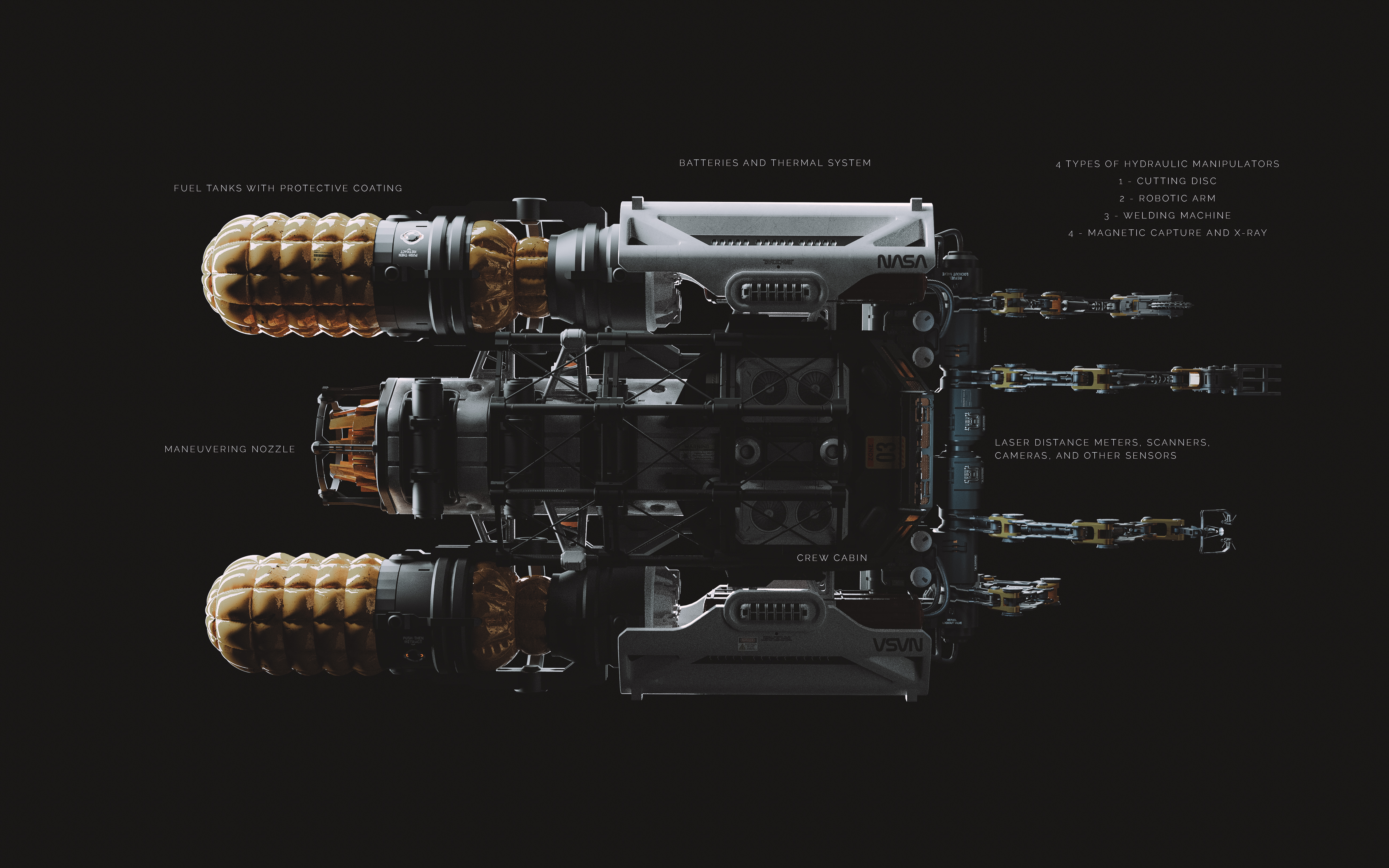 Spaceship，nasa，Future Space，spacecraft，conceptual design，