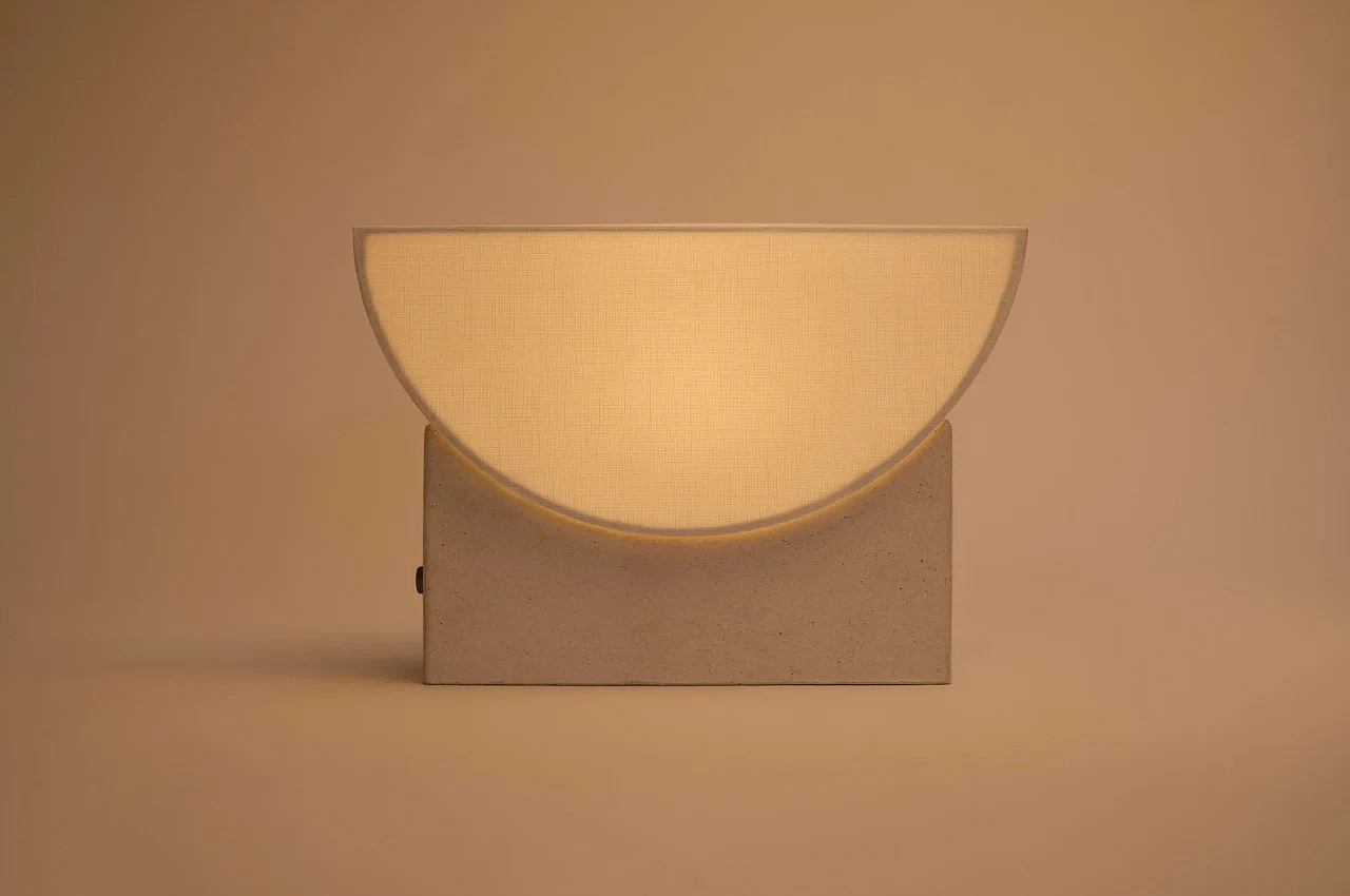 circular production，Waste reuse，Minimalist design ，Desk lamp，