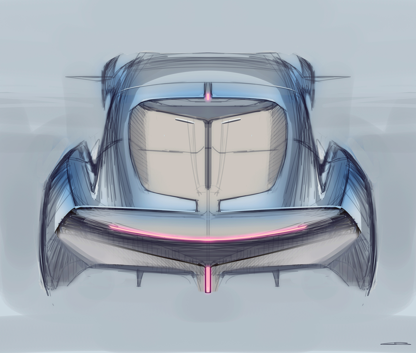 Sketch Drawing，Digital Illustration，Concept car，Automobile design，Ubee ，