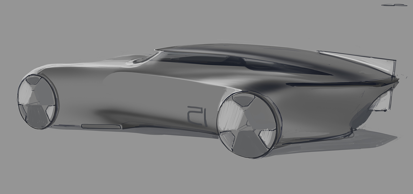 Sketch Drawing，Digital Illustration，Concept car，Automobile design，Ubee ，