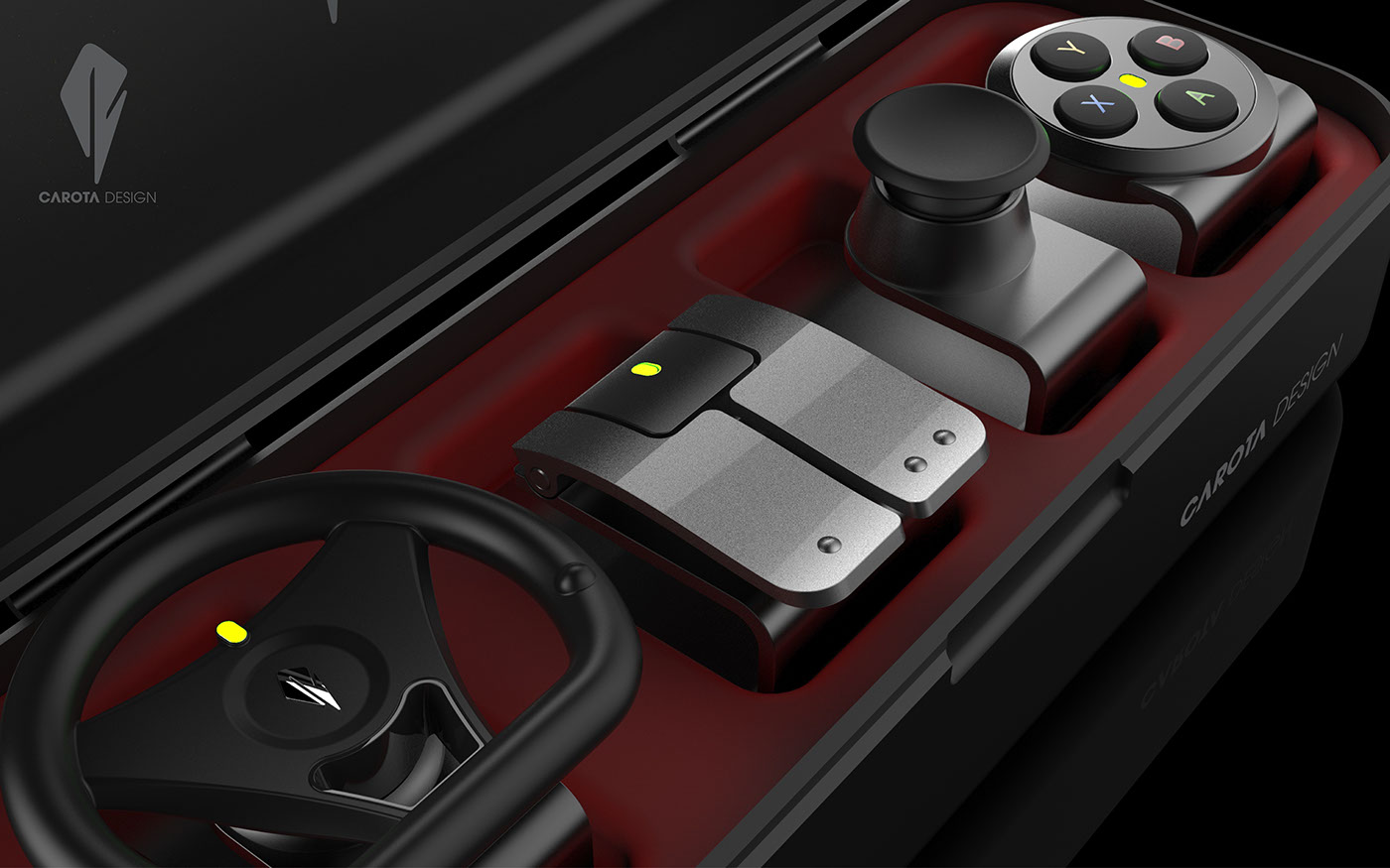 carotid，game，rocker，mobile phone，black，