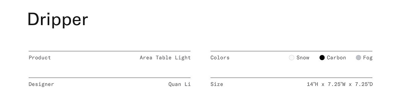industrial design，product design，furniture，Dripper，lamps and lanterns，