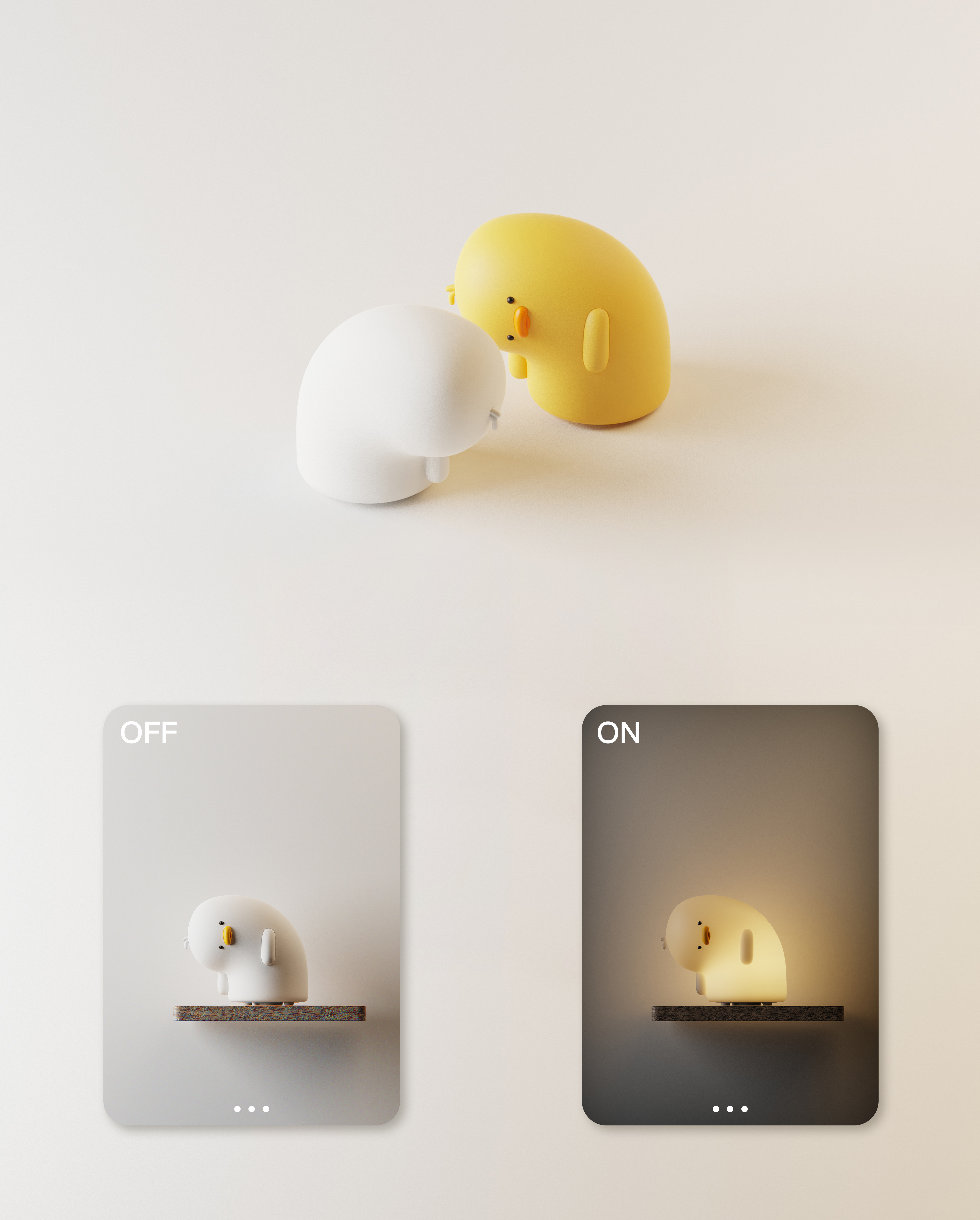 duck，Silicone lamp，Night light，lovely，adorable，