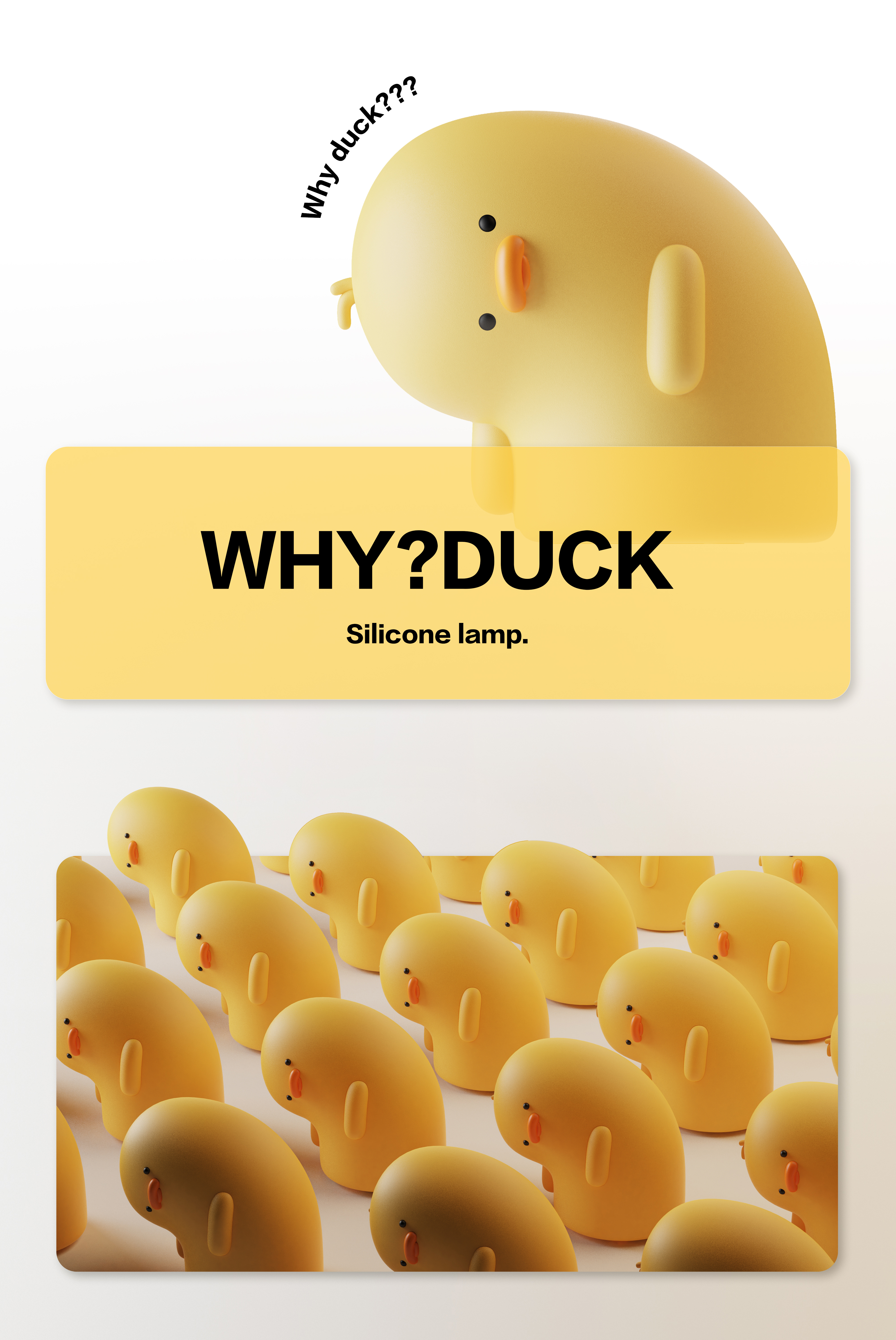 duck，Silicone lamp，Night light，lovely，adorable，
