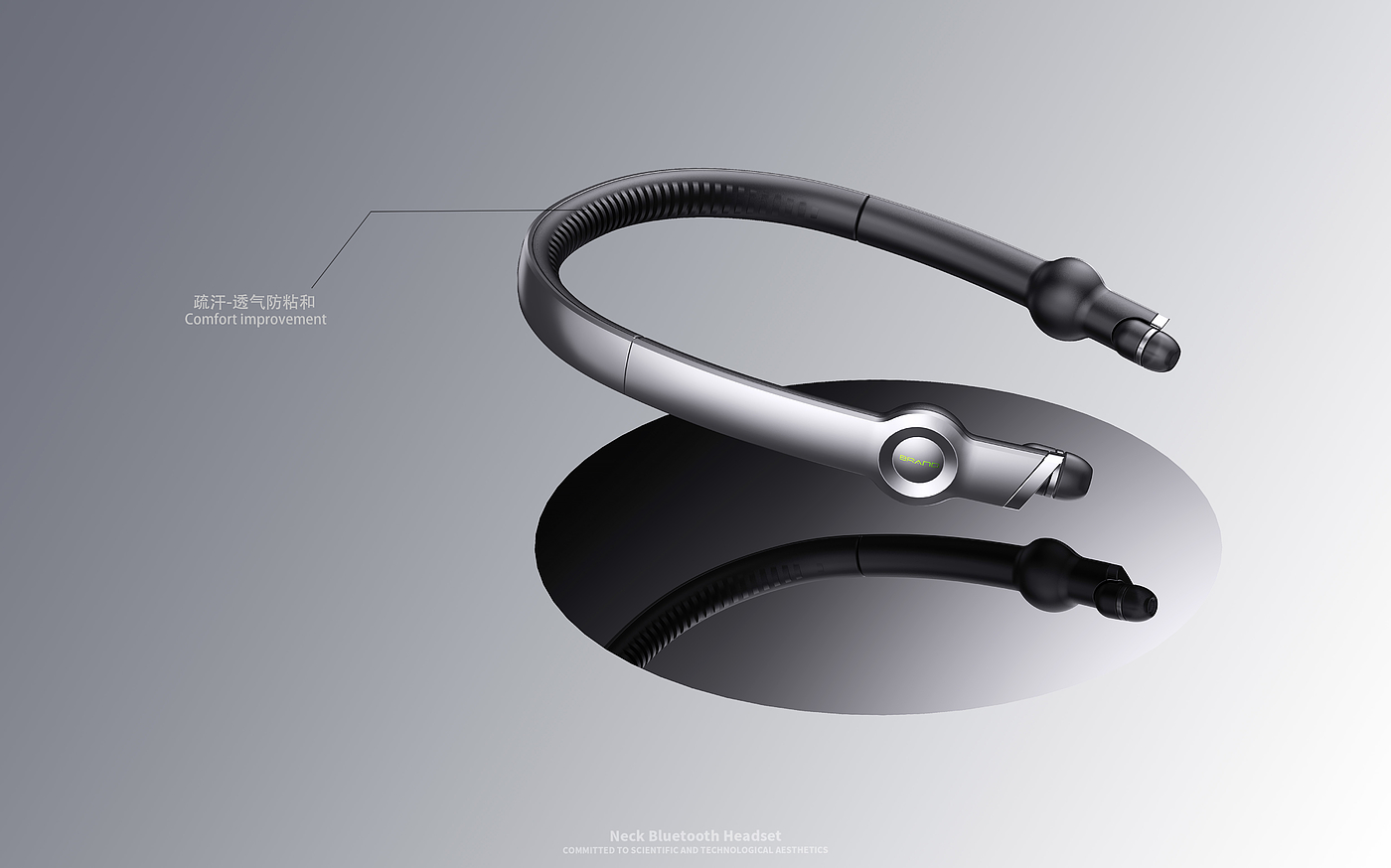 headset，motion，fashion，industrial design，Sense of future，