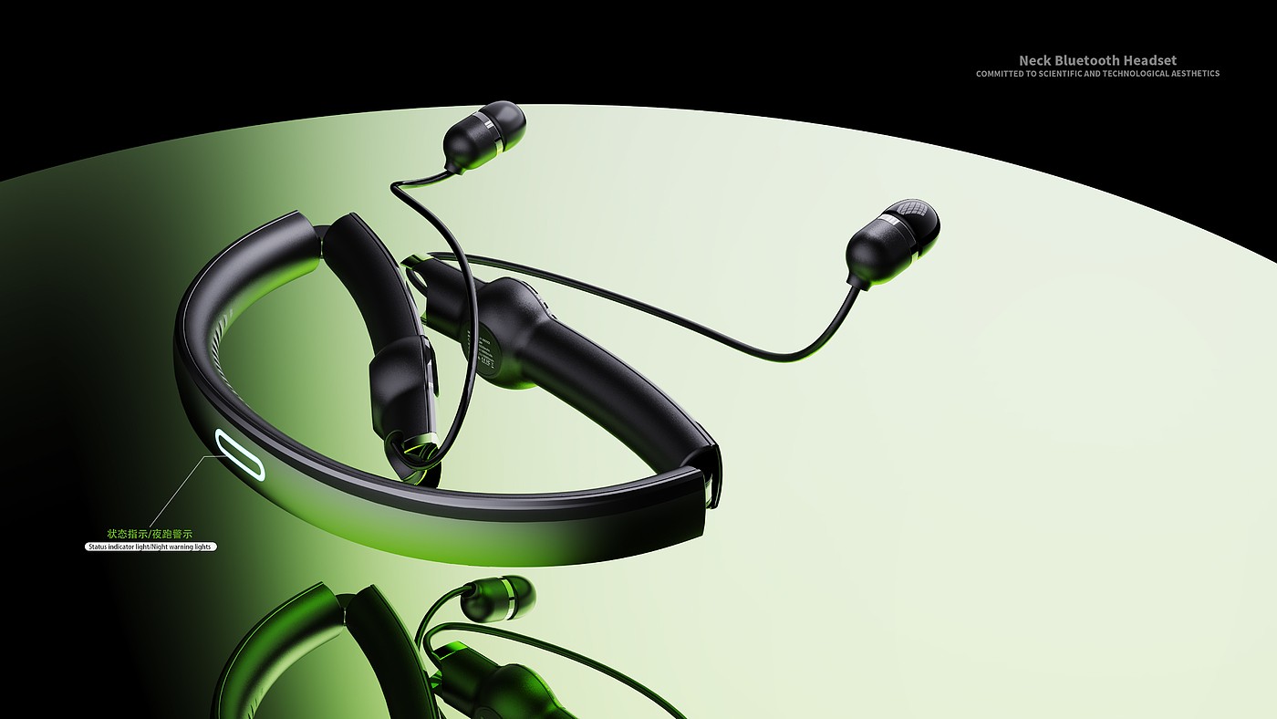 headset，motion，fashion，industrial design，Sense of future，