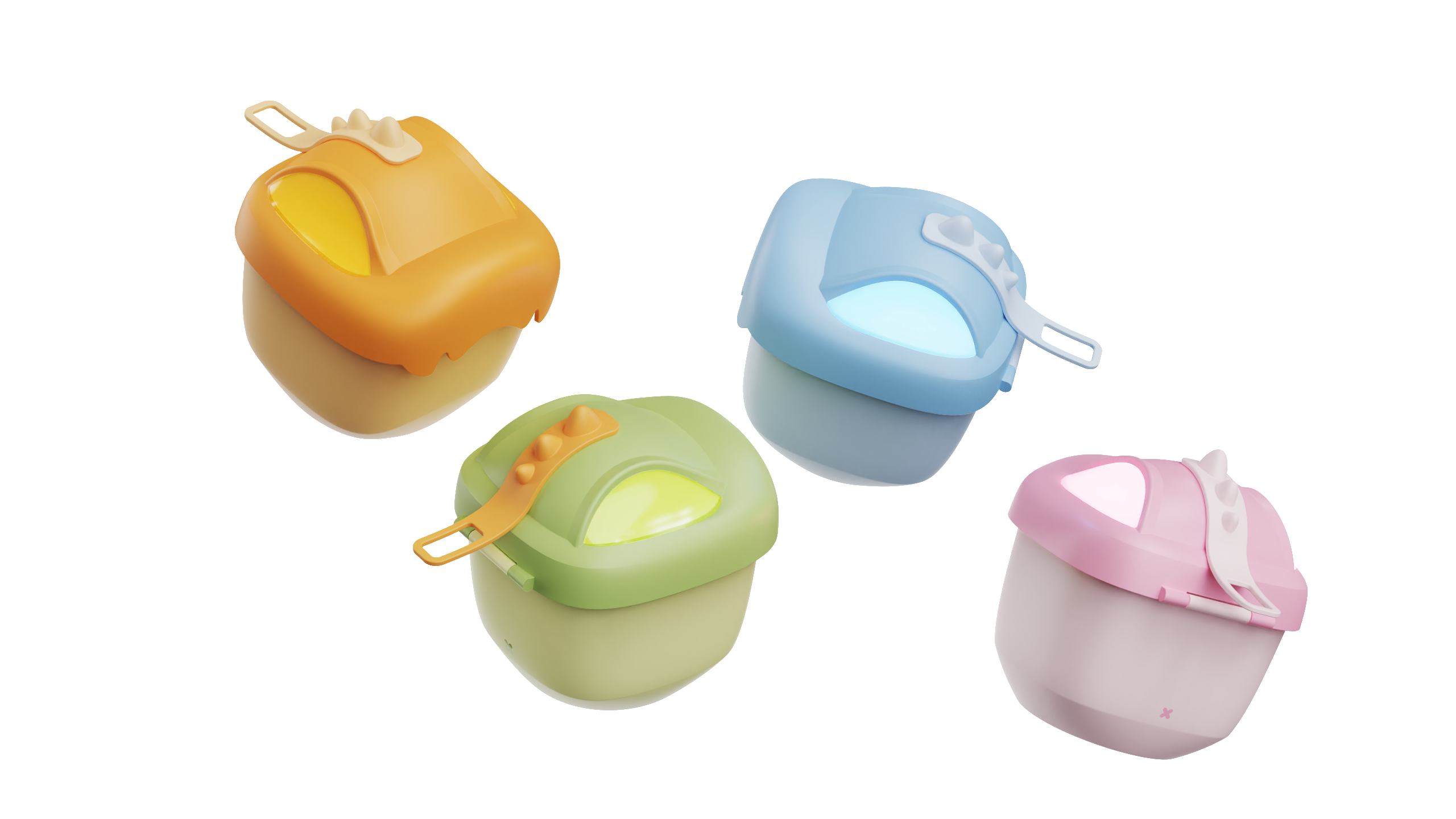 baby，Milk powder box，Portable，Cartoon，Macaroon，