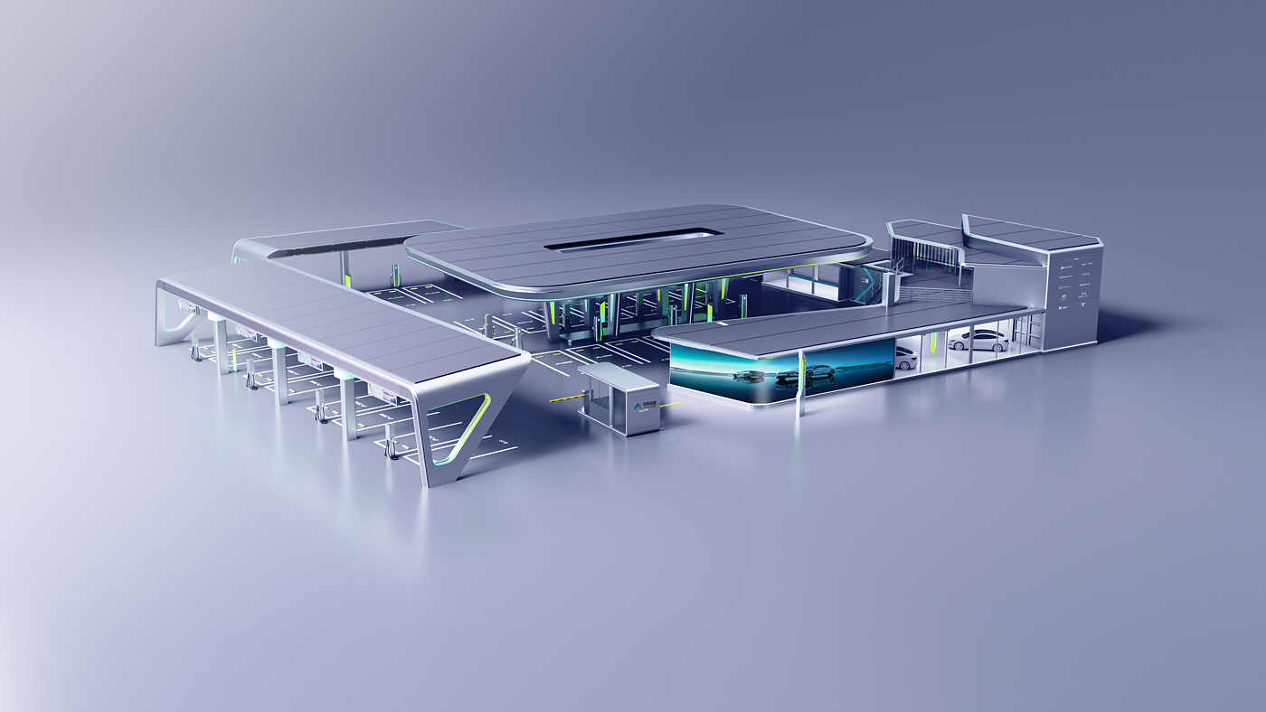 Huawei，new energy，Charging station，Appearance design，Structural design，