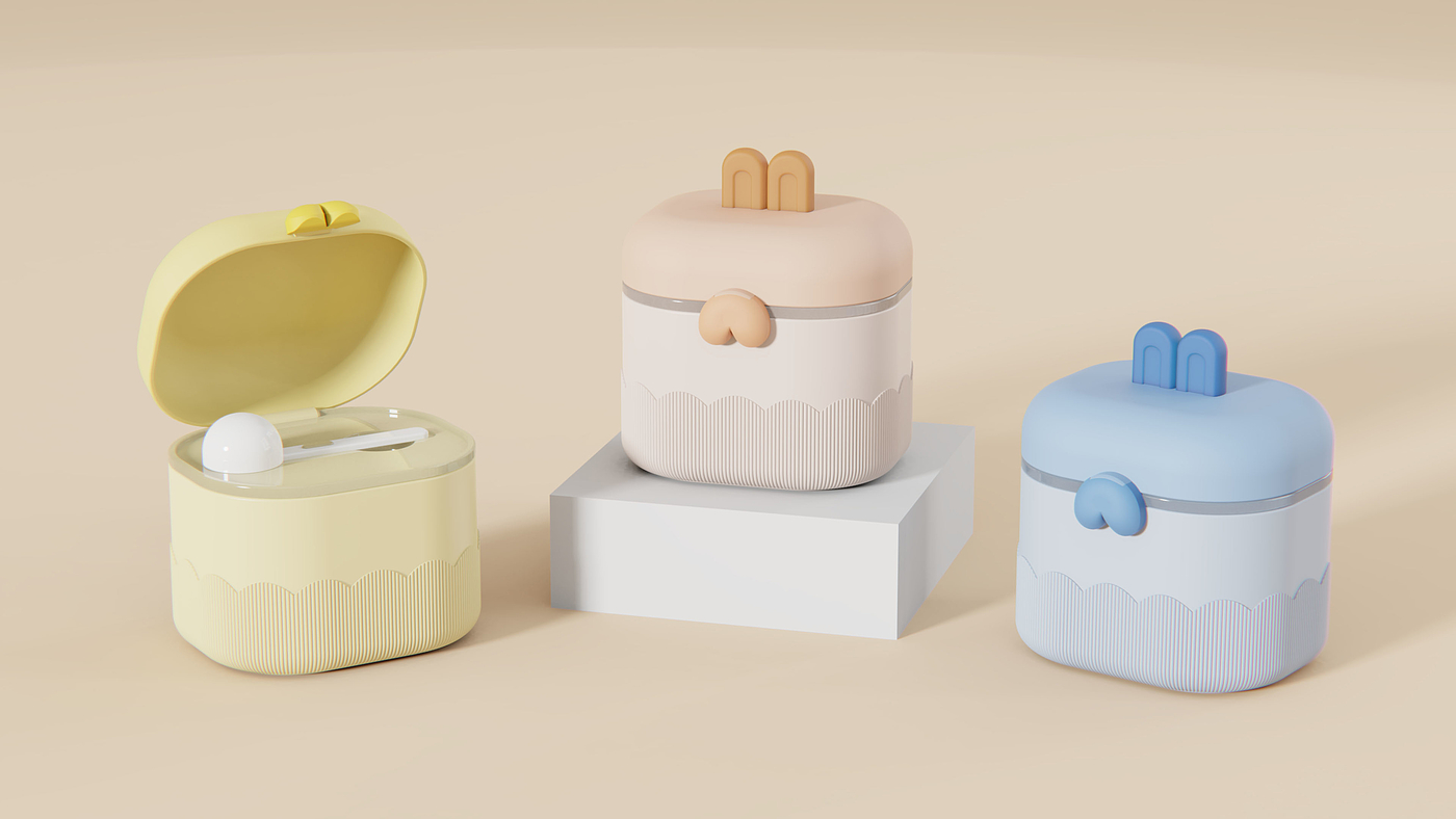 Milk powder box，baby，Portable，