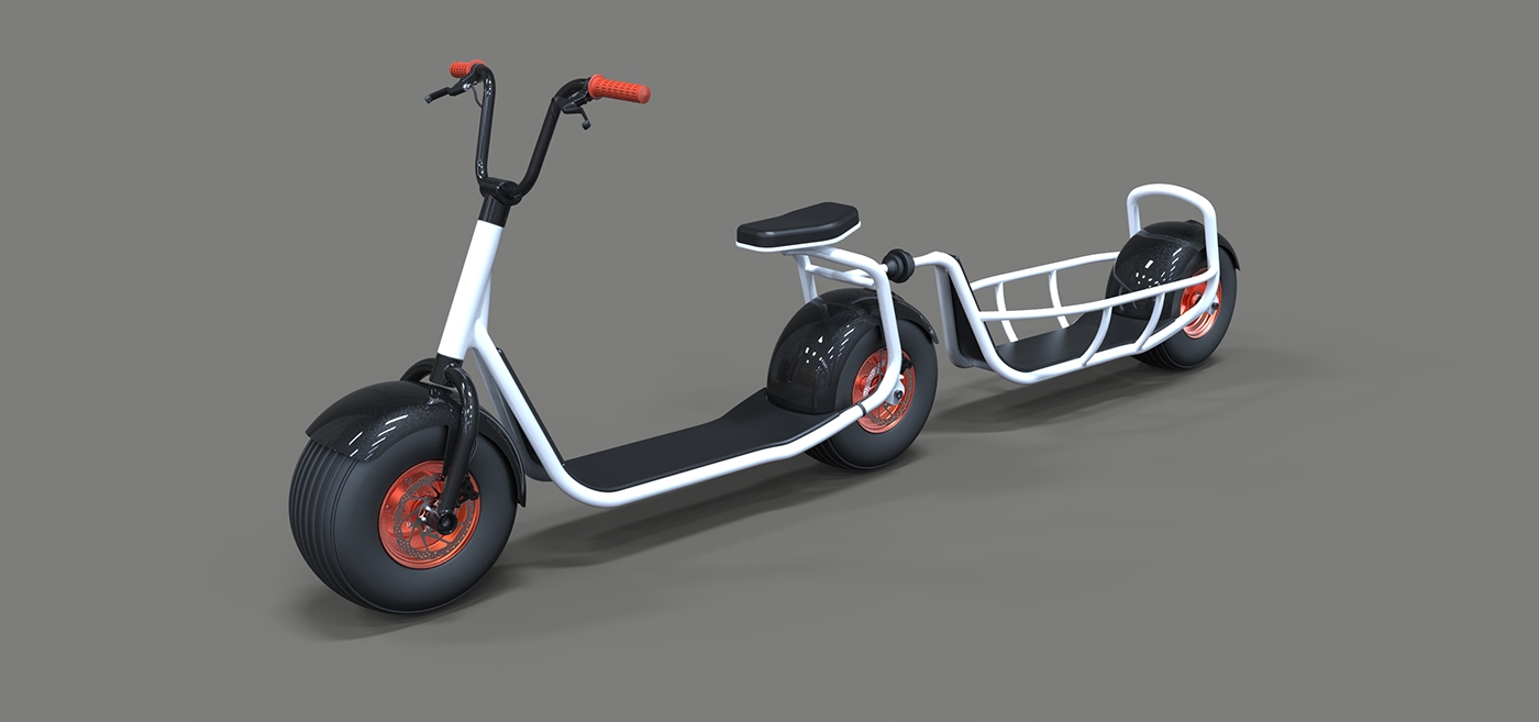 trailer，Wheeled，vehicle，Electric vehicle，conceptual design，