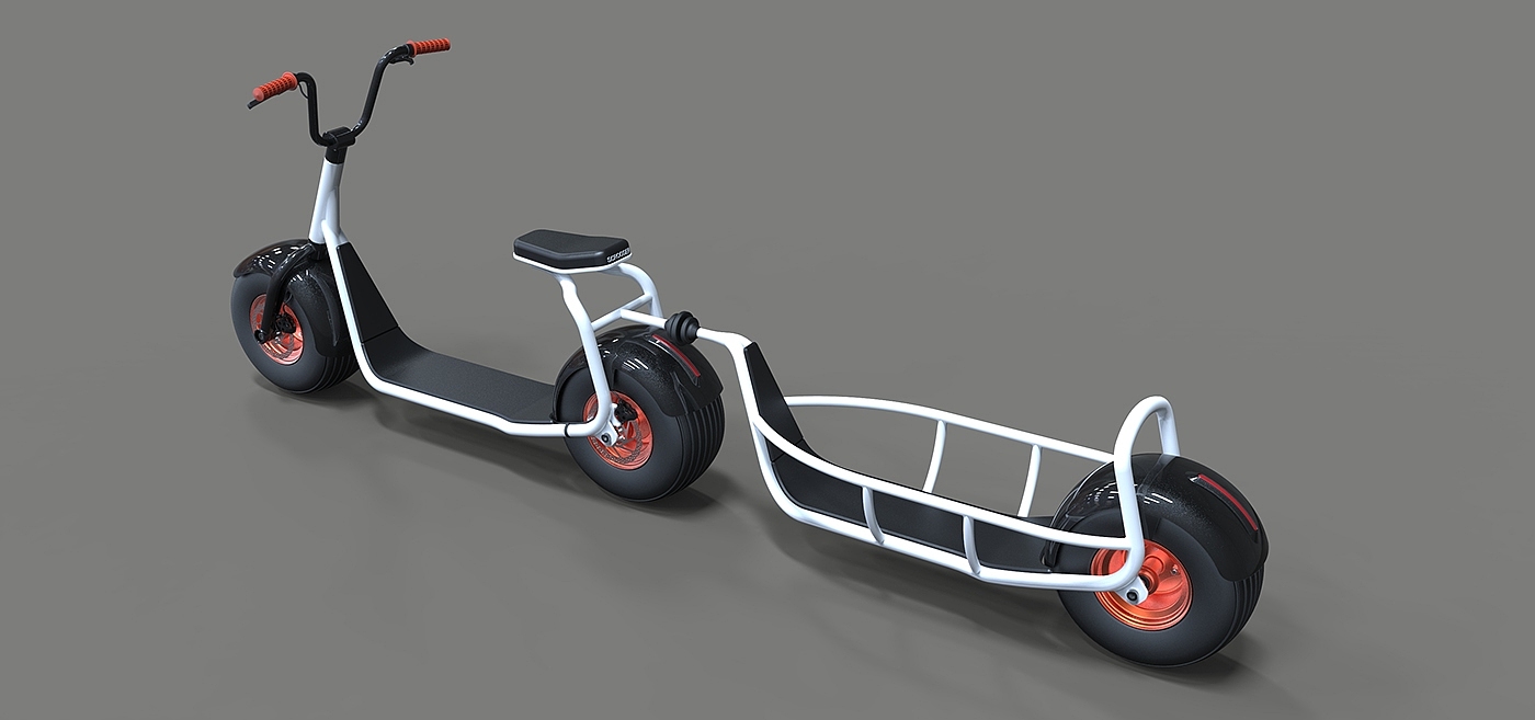 trailer，Wheeled，vehicle，Electric vehicle，conceptual design，