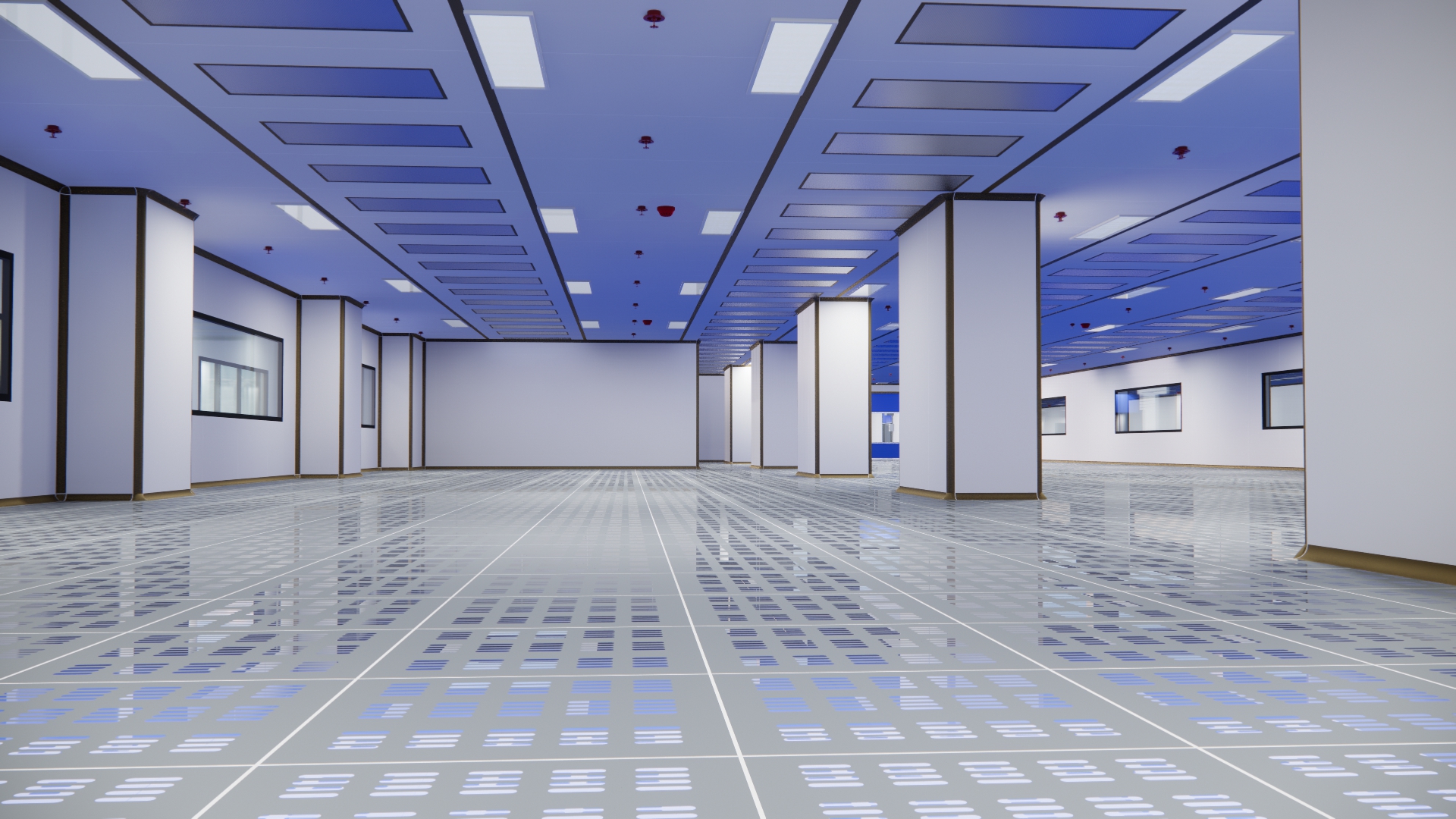 thousand level dust-free workshop/central air conditioning/raised floor，