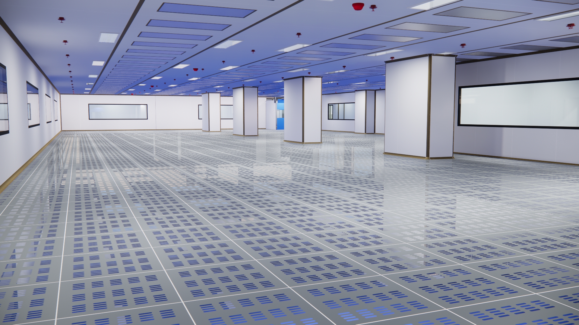 thousand level dust-free workshop/central air conditioning/raised floor，