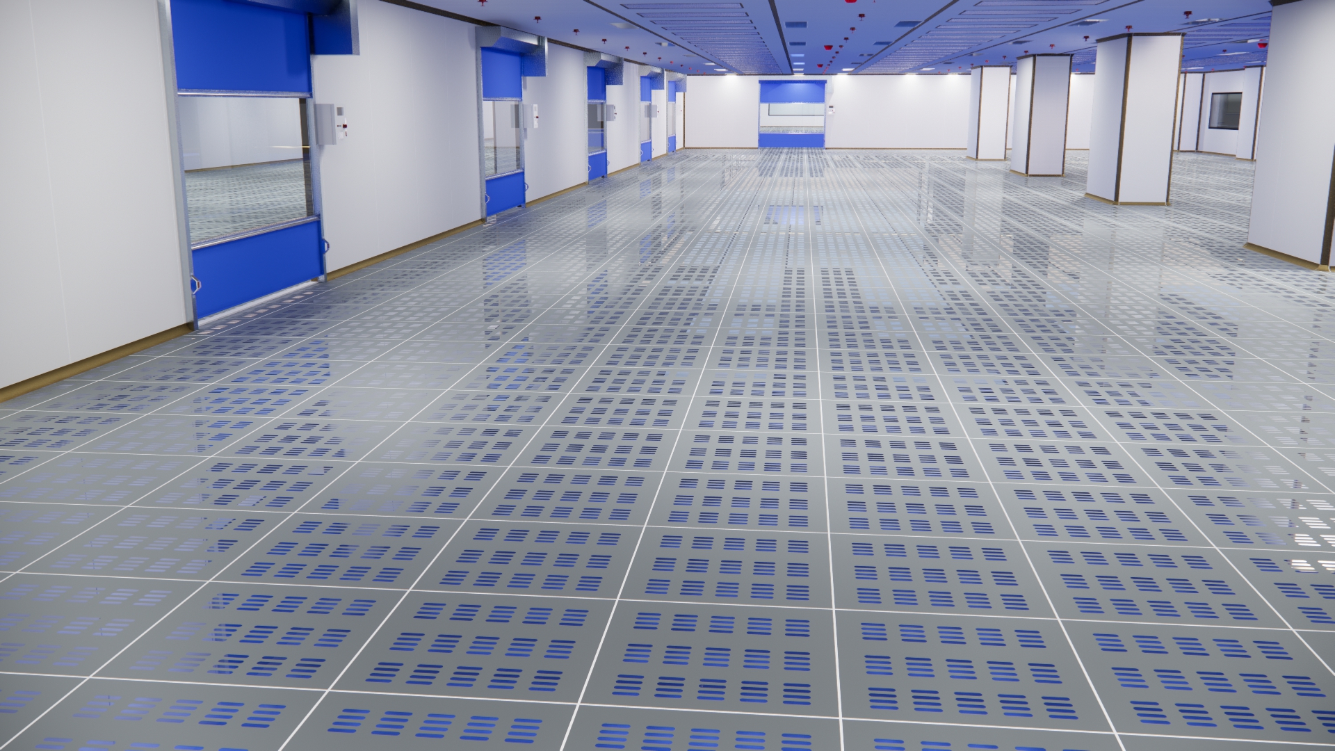 thousand level dust-free workshop/central air conditioning/raised floor，