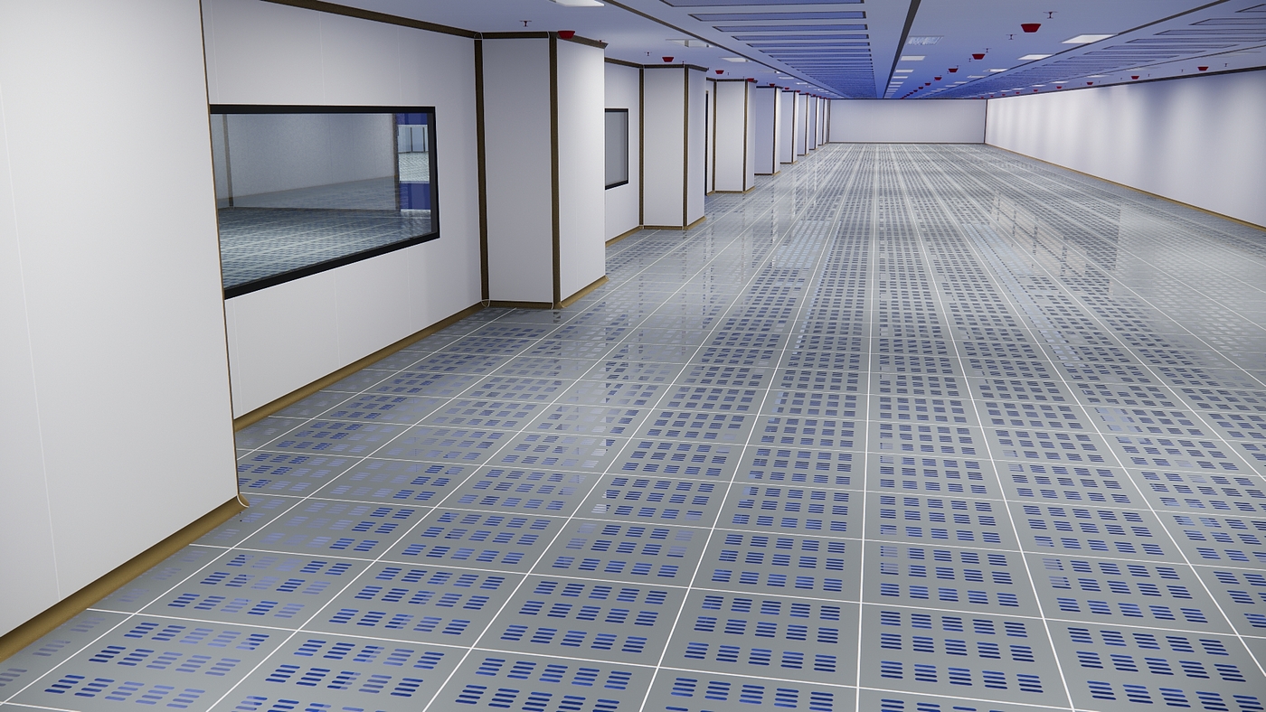 thousand level dust-free workshop/central air conditioning/raised floor，