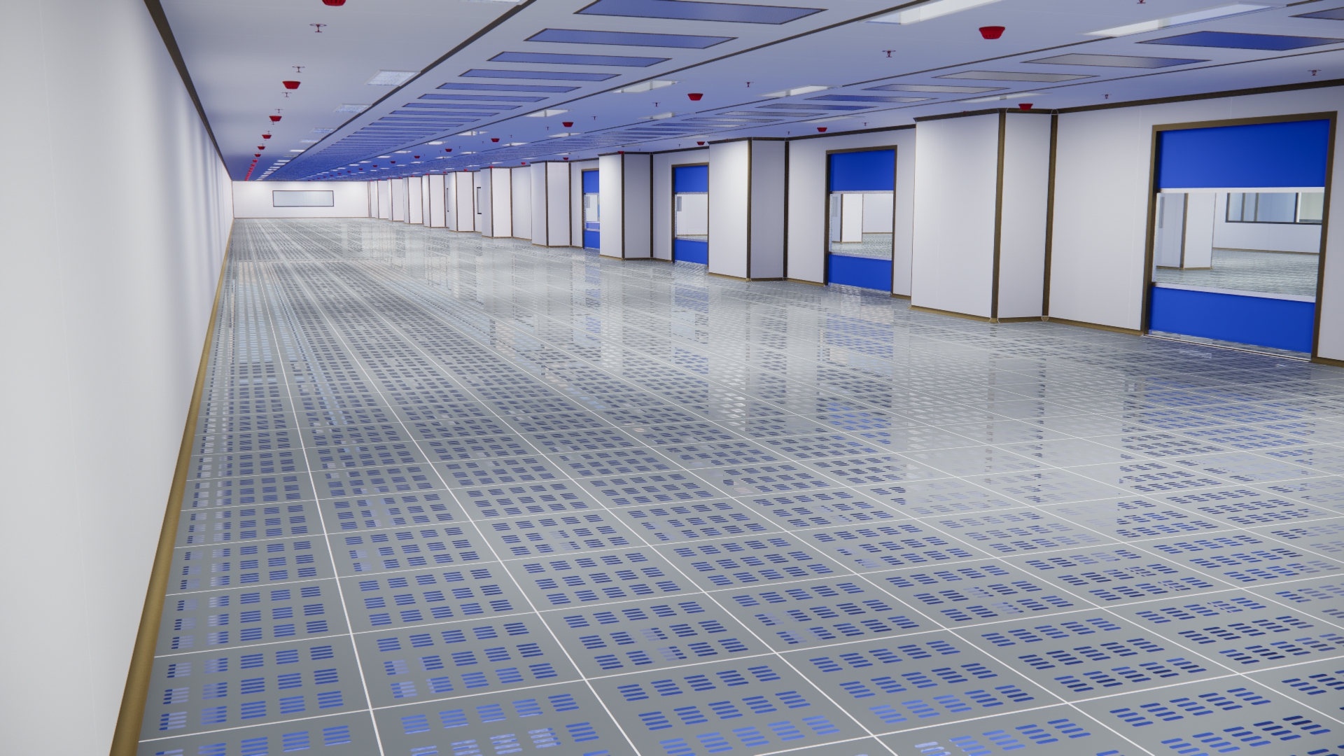 thousand level dust-free workshop/central air conditioning/raised floor，