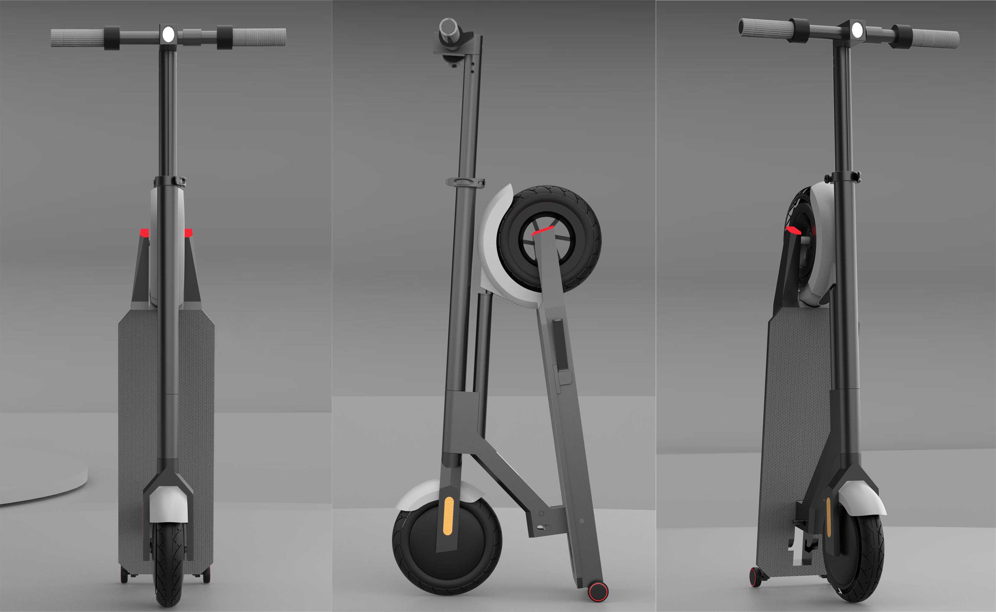 Electric scooter，Scooter，Transportation tools，industrial design，Portable，fold，innovate，Creative design，