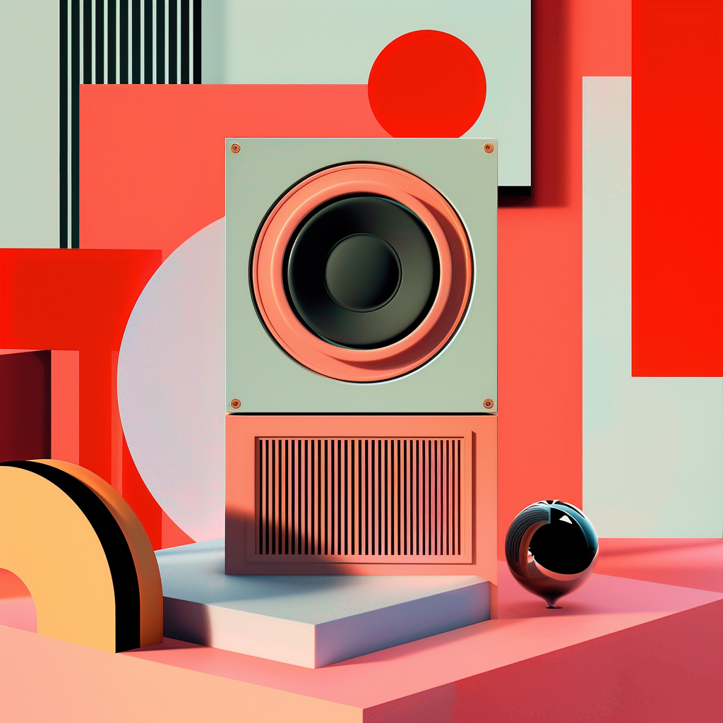 AIGC，AI design，loudspeaker box，industrial design，product design，voice，