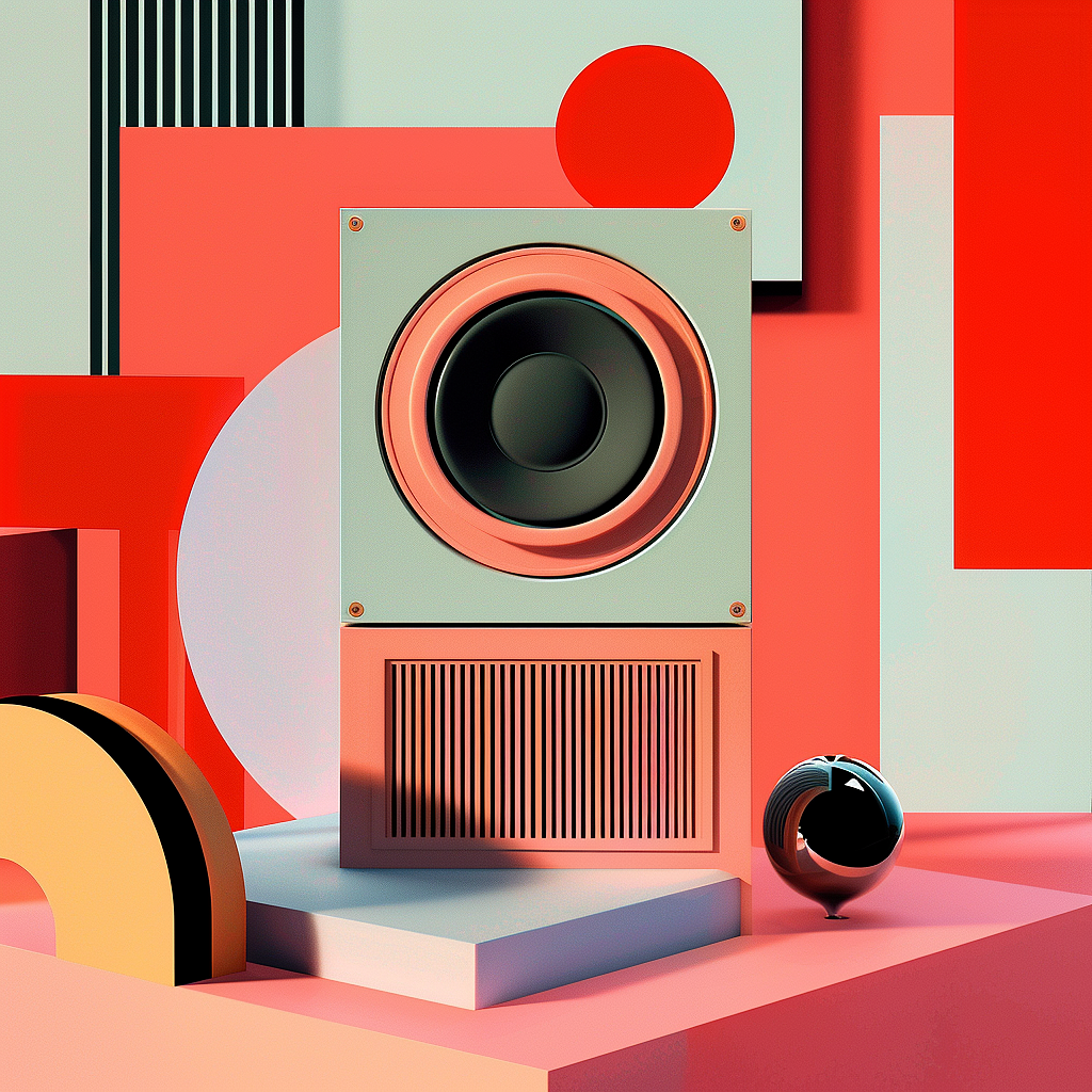 AIGC，AI design，loudspeaker box，industrial design，product design，voice，