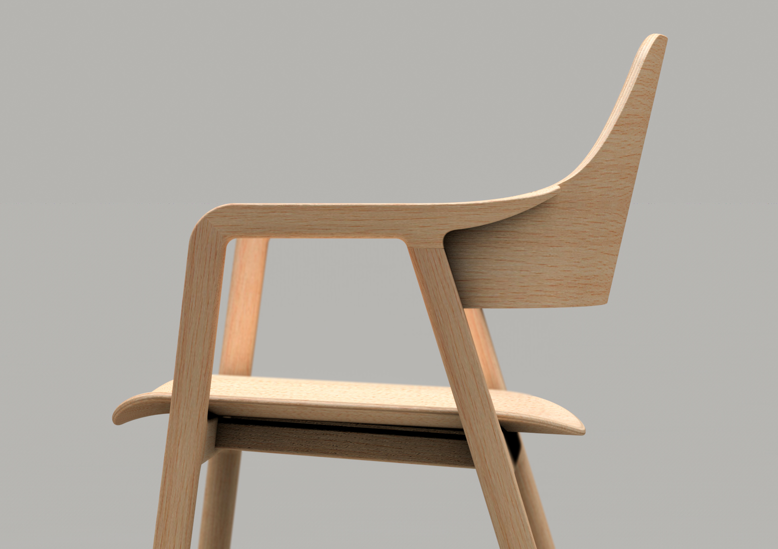 Inclined chair，classical，Smooth lines，
