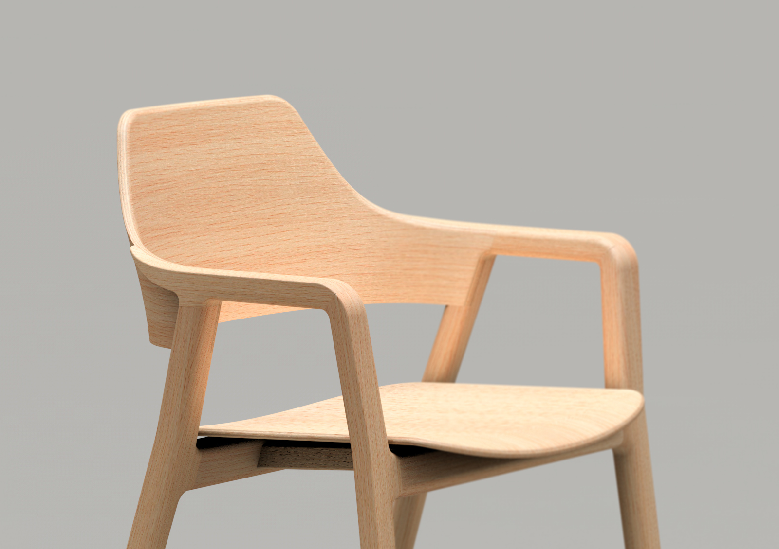 Inclined chair，classical，Smooth lines，