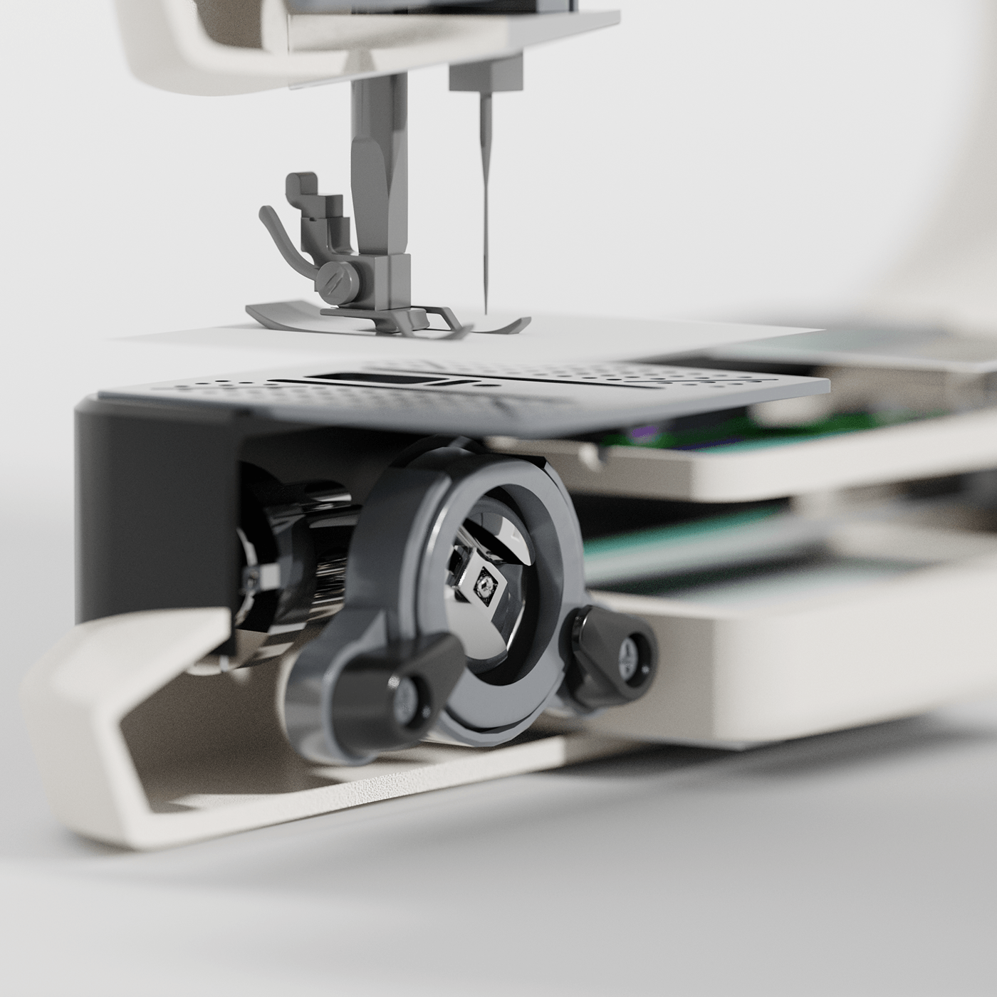 TCP，Sewing machine，black and white，Small，