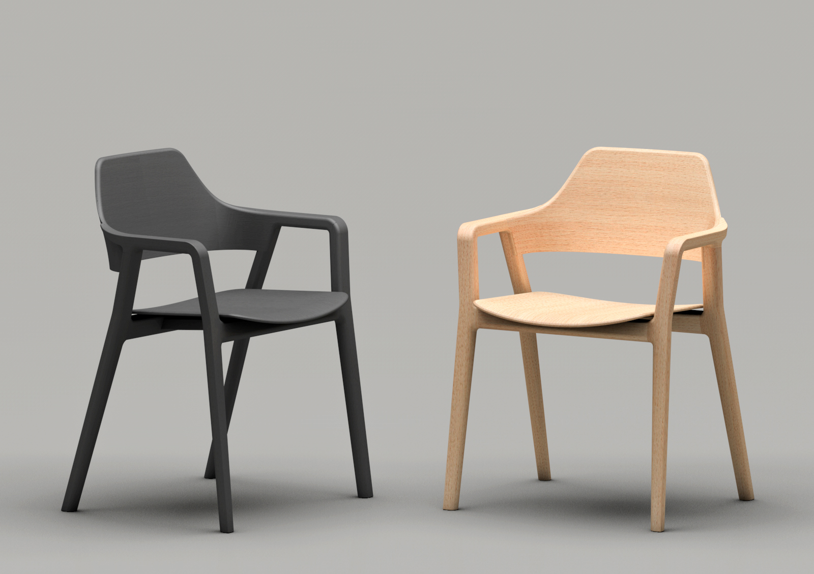 Inclined chair，classical，Smooth lines，