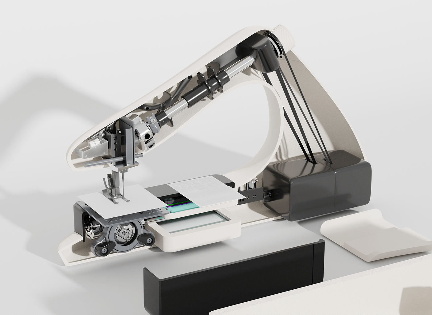 TCP，Sewing machine，black and white，Small，