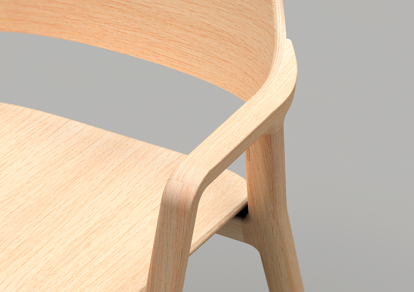 Inclined chair，classical，Smooth lines，