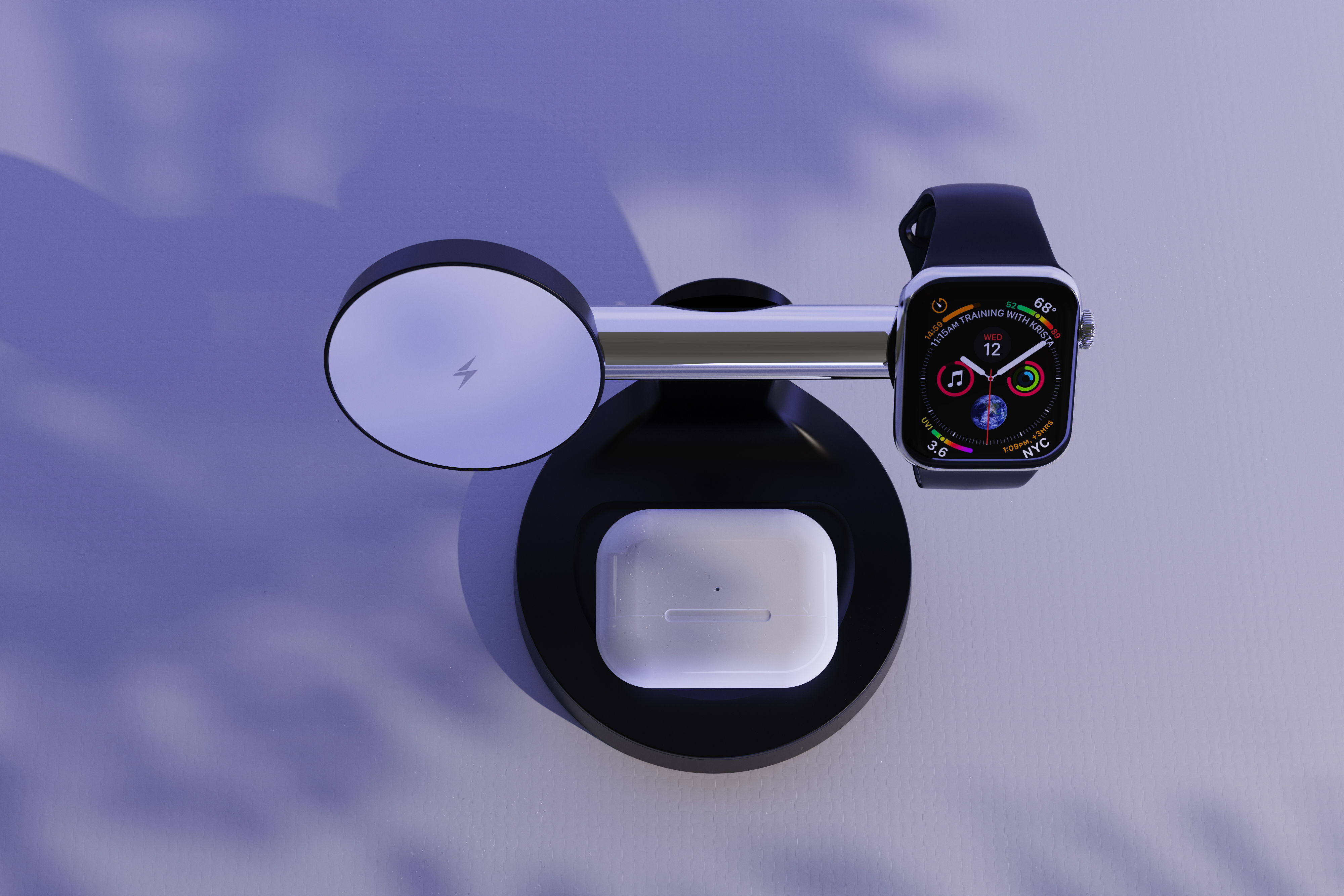 Wireless charging，Three in one，Apple，parts，