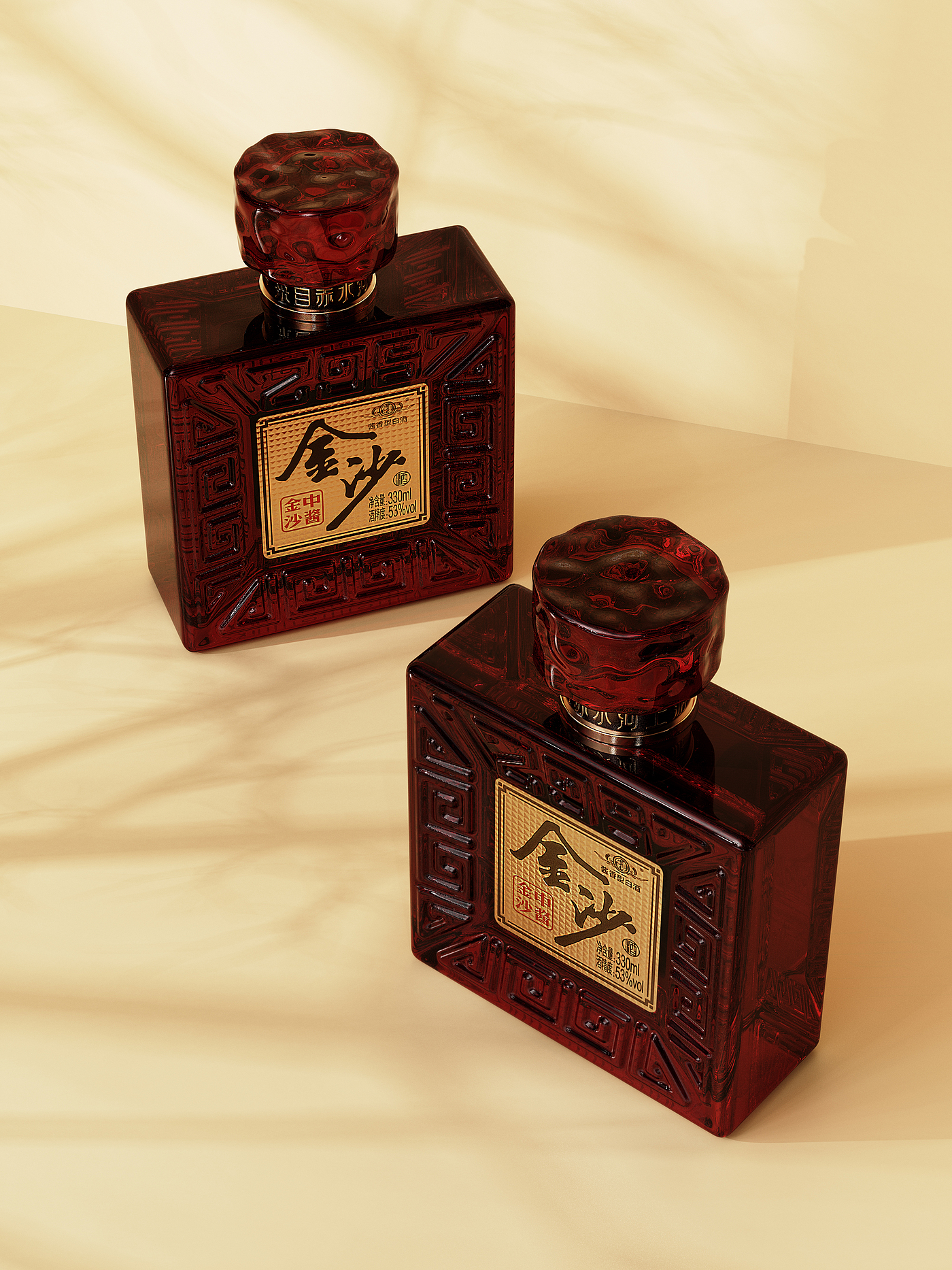 packing design，Liquor packaging，Wine bottle design，National style design，Baijiu packaging design，