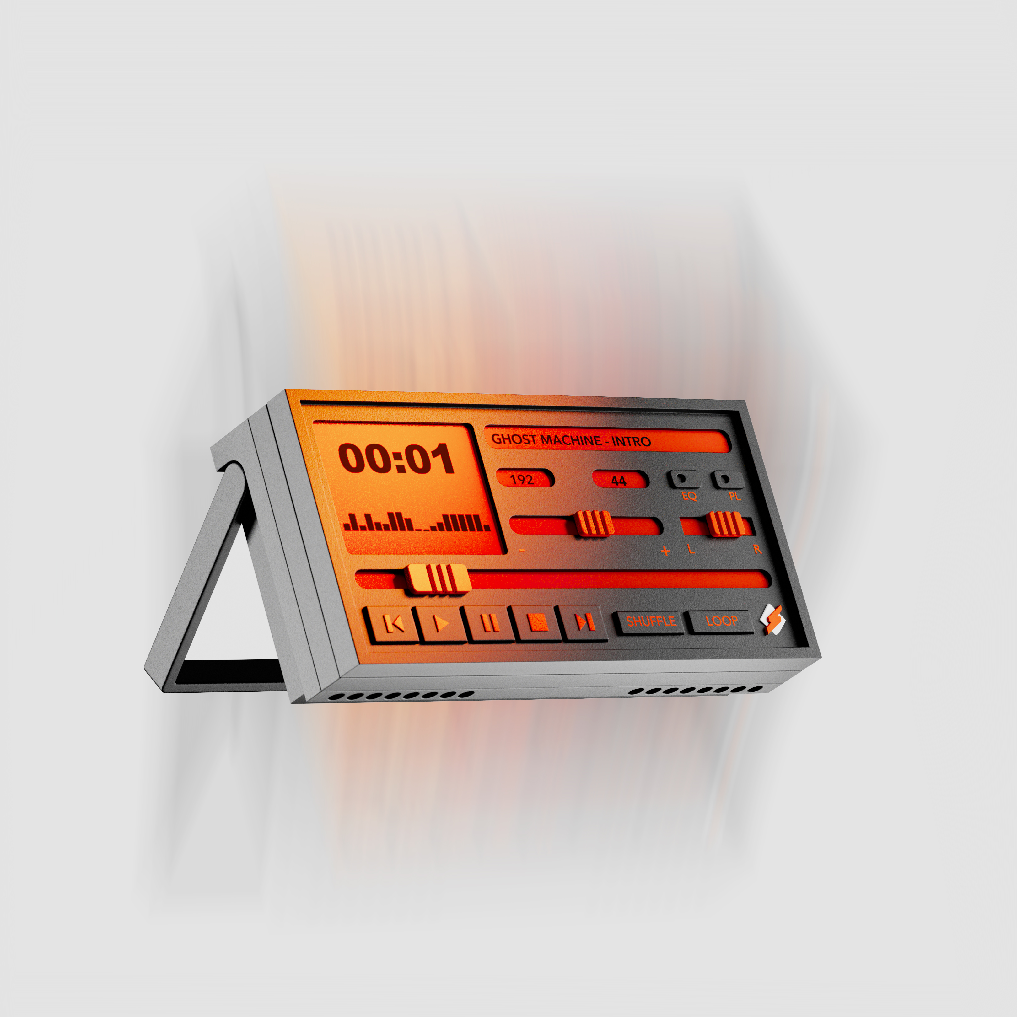 mp3，player，product design，Winamp，product，design，industrial design，3d，