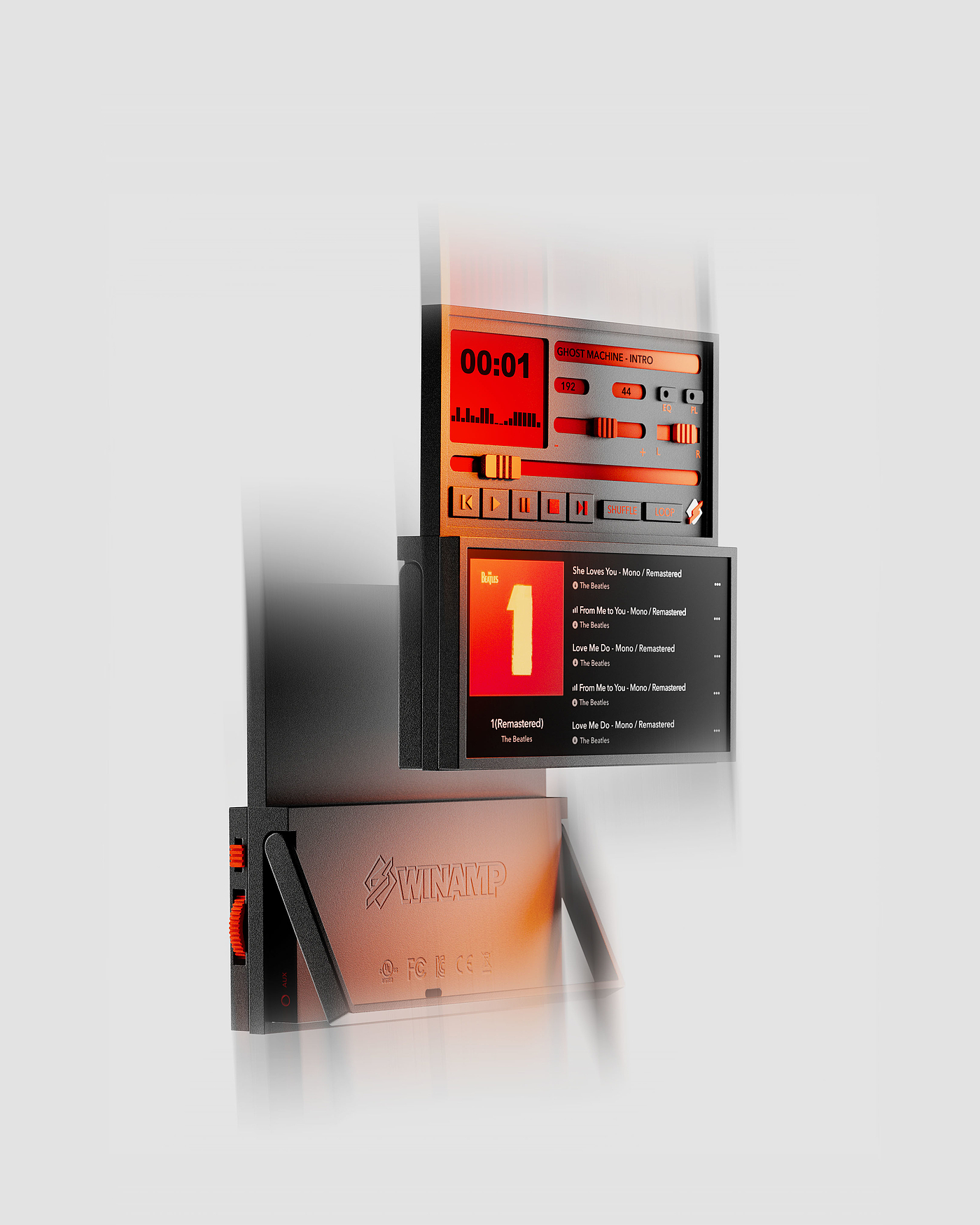 mp3，player，product design，Winamp，product，design，industrial design，3d，