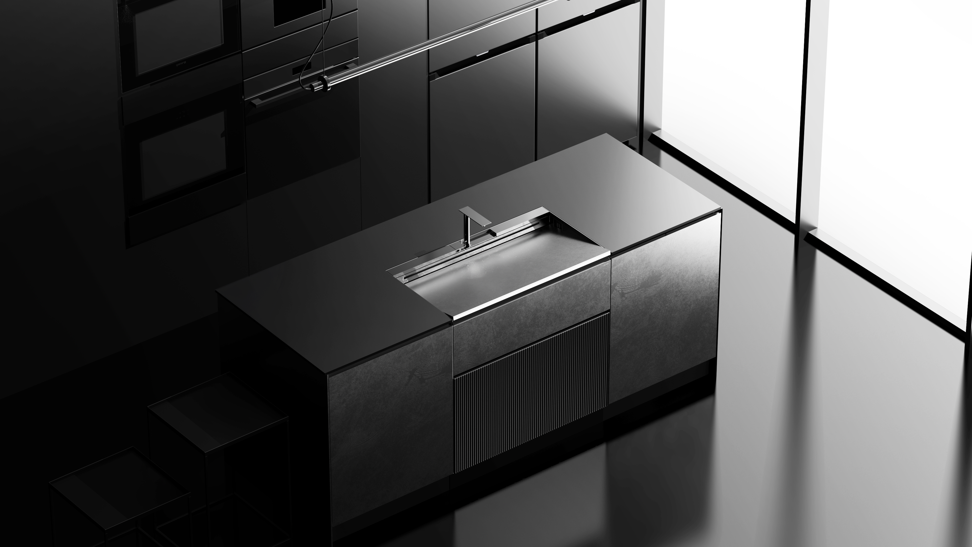 Home Furnishing，water tank，kitchen，Design，indoor，