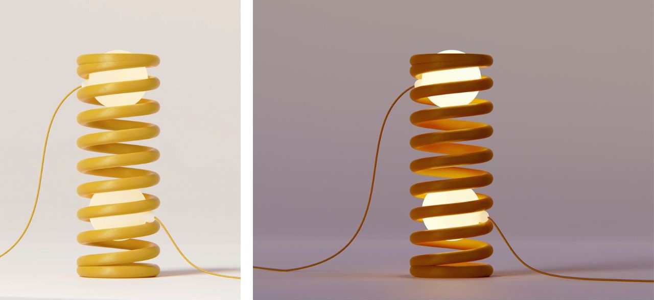 lamp，Household appliances，product design，product，Design，design，Spiral lamp，