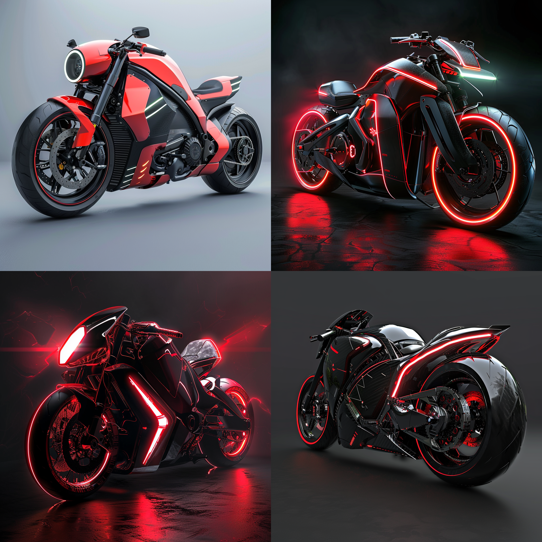 Several motorcycle shapes，