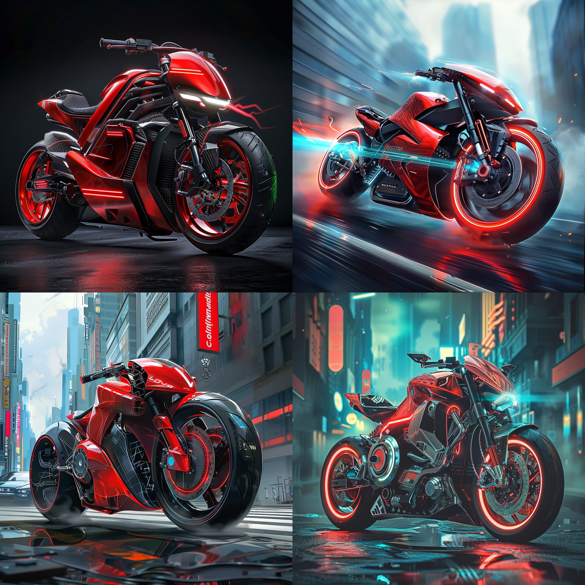 Several motorcycle shapes，
