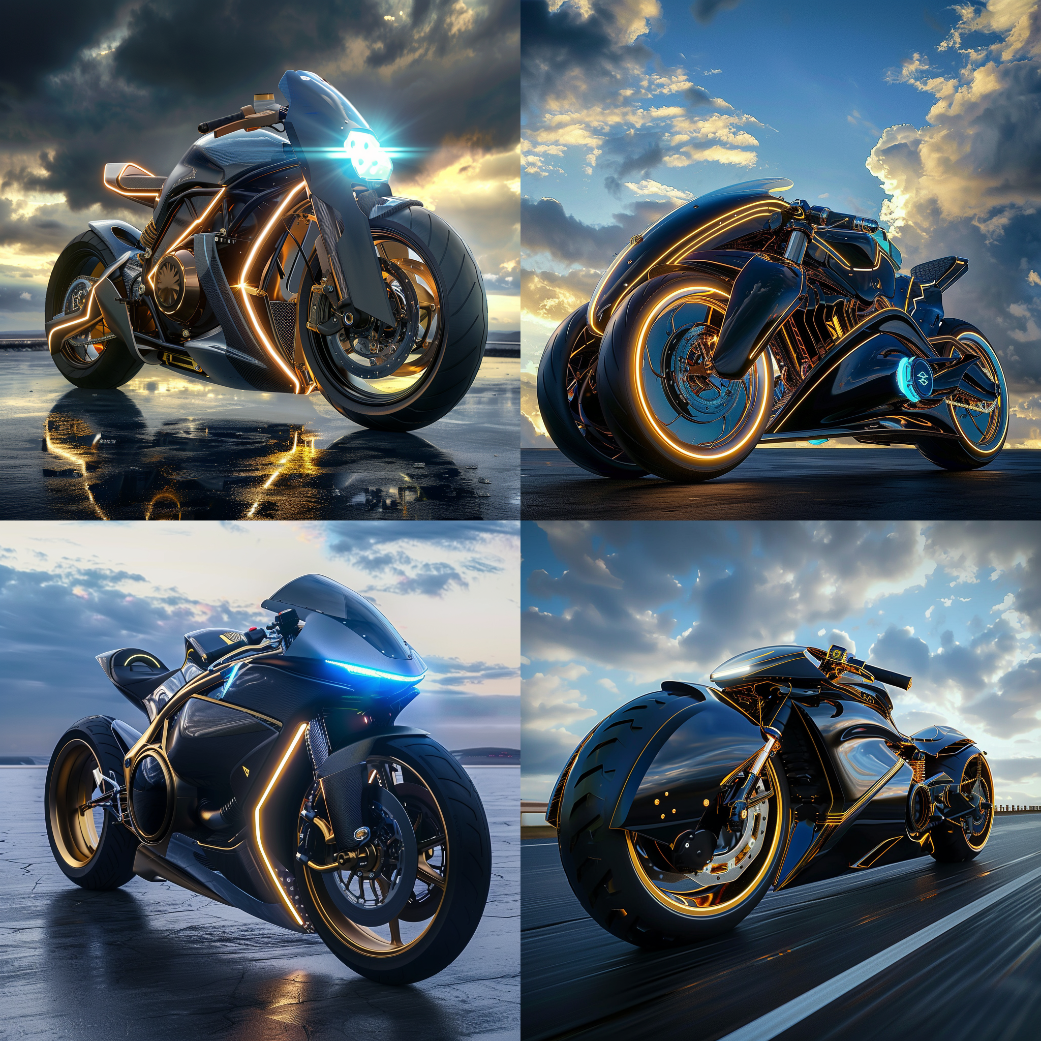 Several motorcycle shapes，