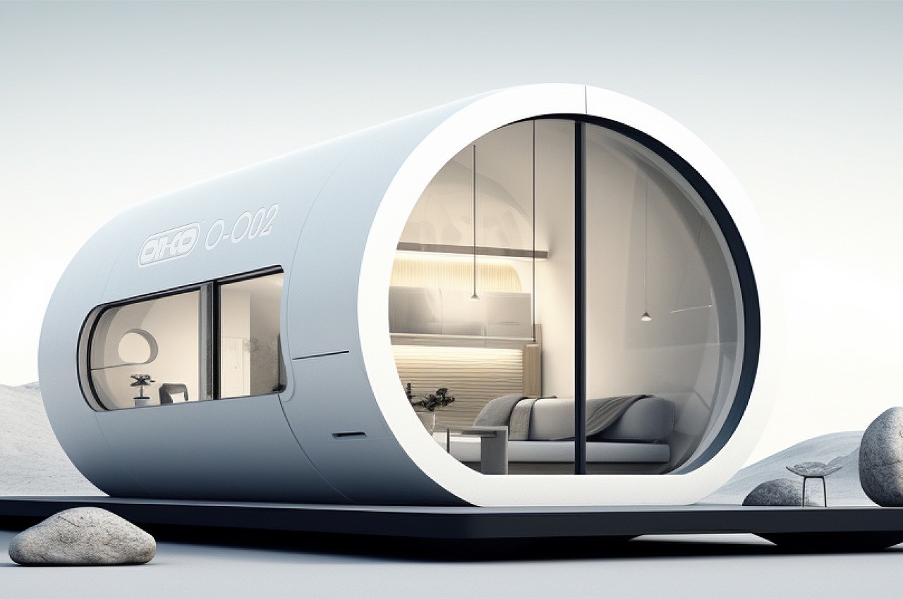 capsule，house，concept，miniature，