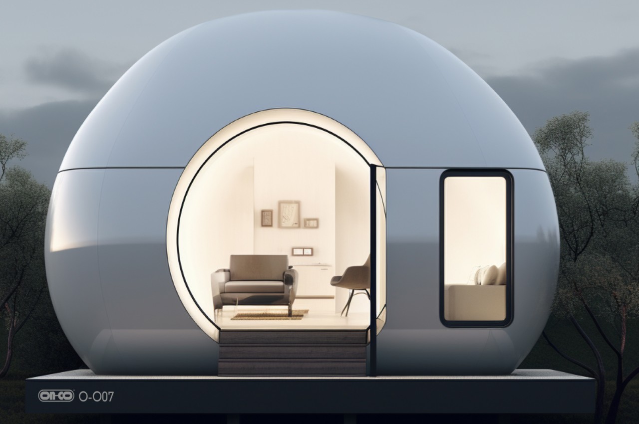 capsule，house，concept，miniature，