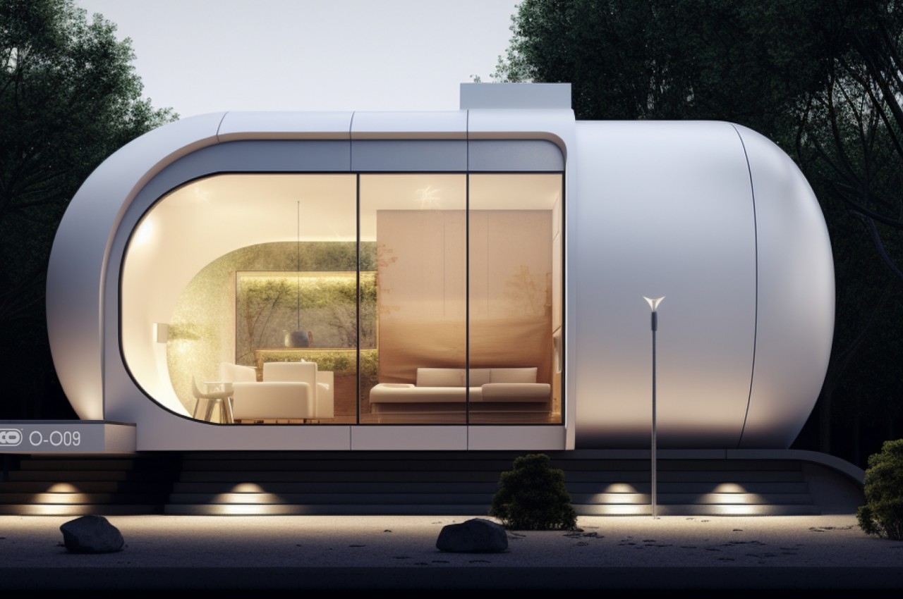 capsule，house，concept，miniature，