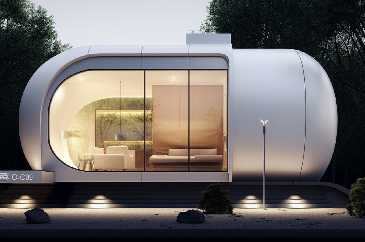 capsule，house，concept，miniature，