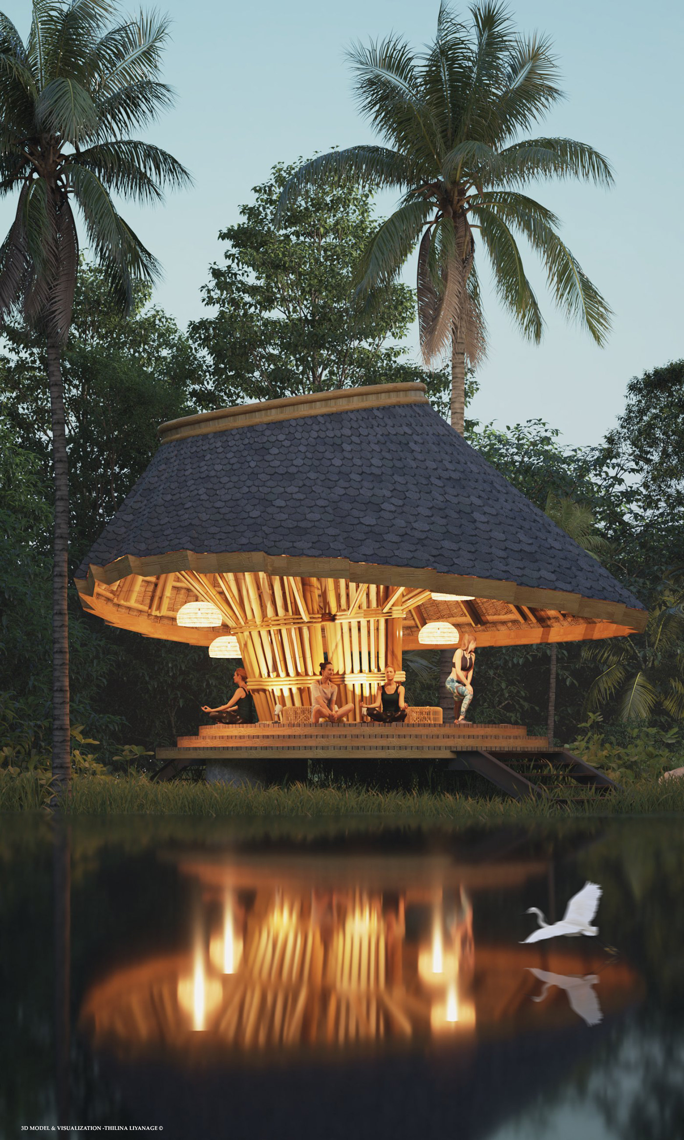 Yoga Retreat，environmental design，Yoga Studio，originality，