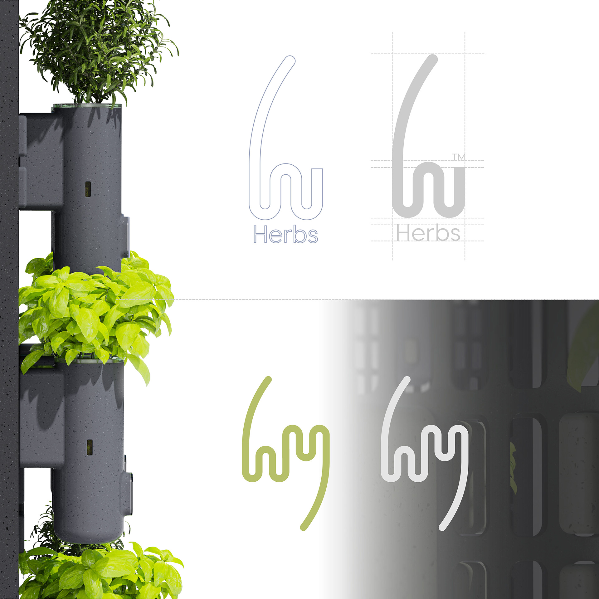 Withless，environment protection，industrial design，herbaceous plant growth panel，