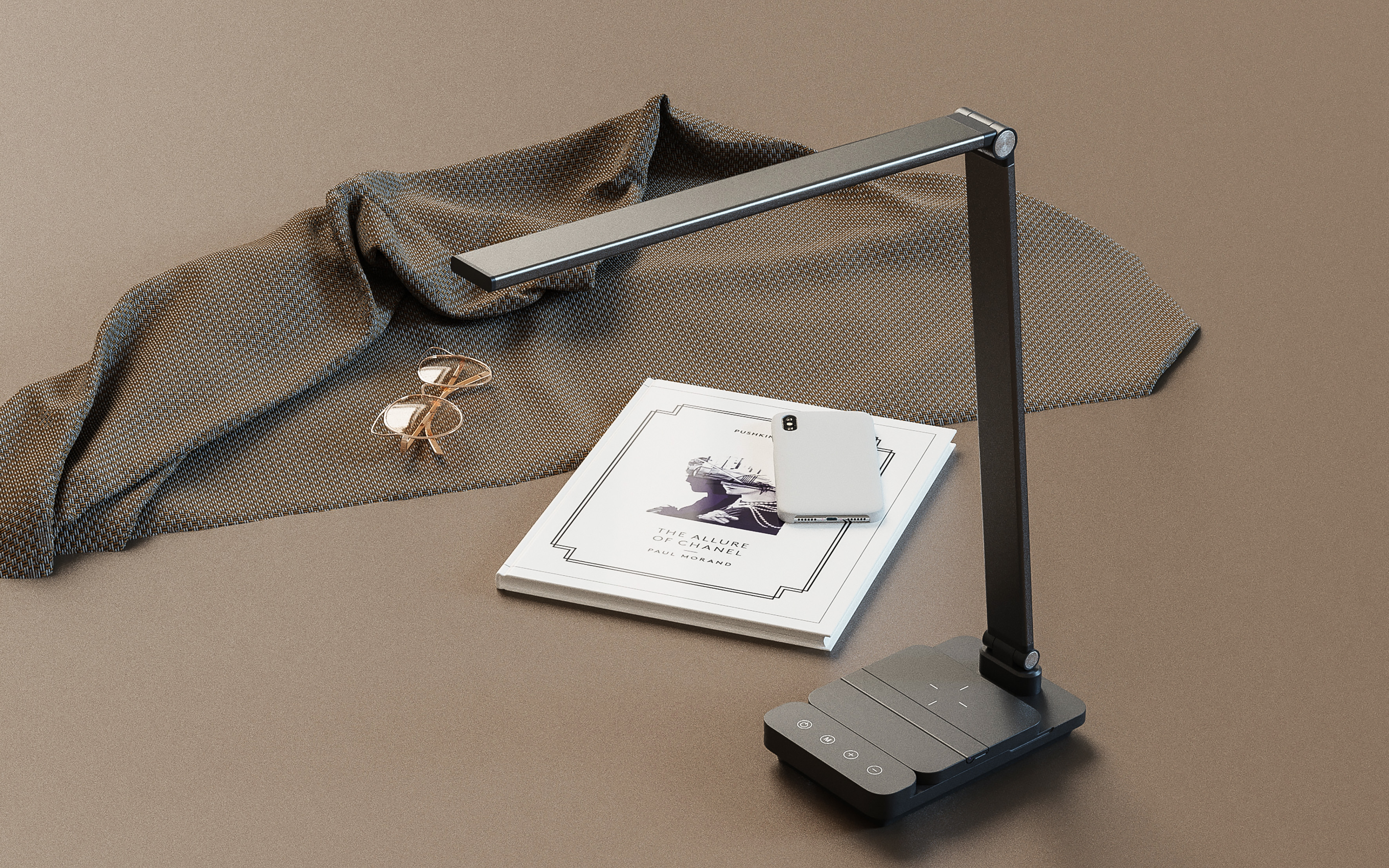 Wireless charging，fold，Desk lamp，Mobile phone bracket，