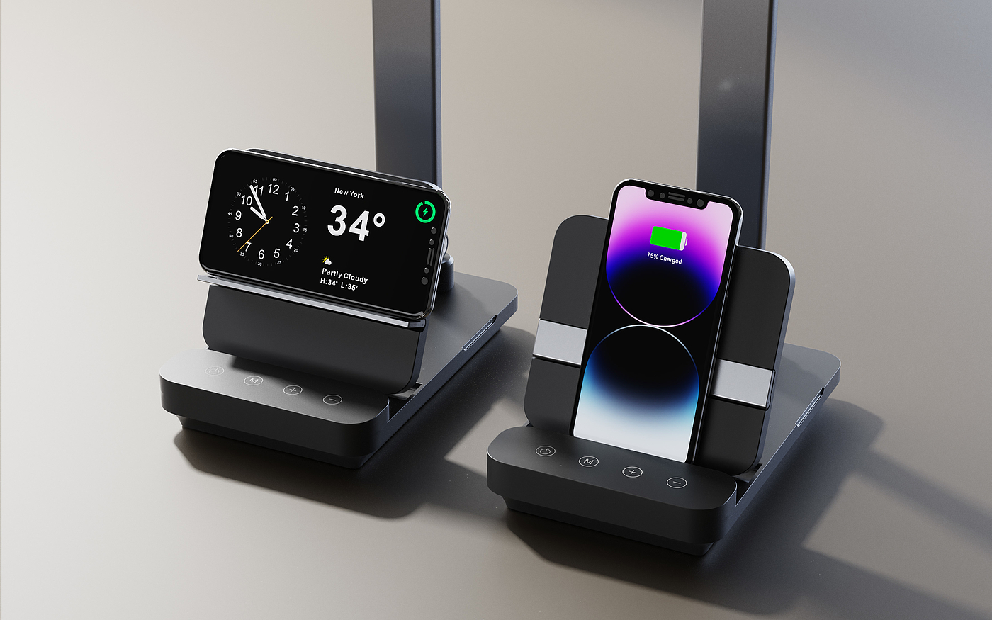 Wireless charging，fold，Desk lamp，Mobile phone bracket，