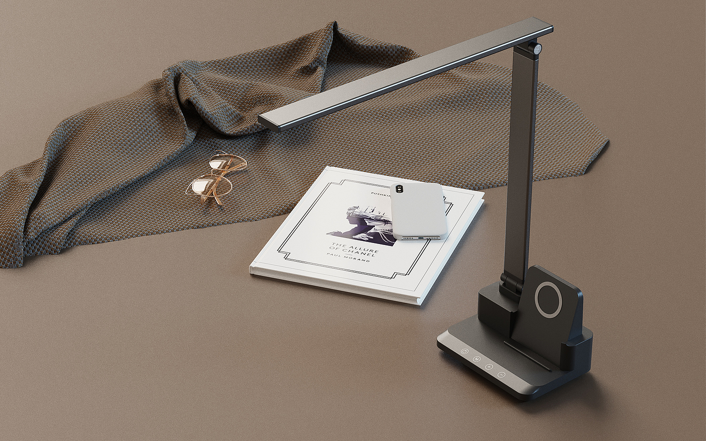 Wireless charging，fold，Desk lamp，Mobile phone bracket，
