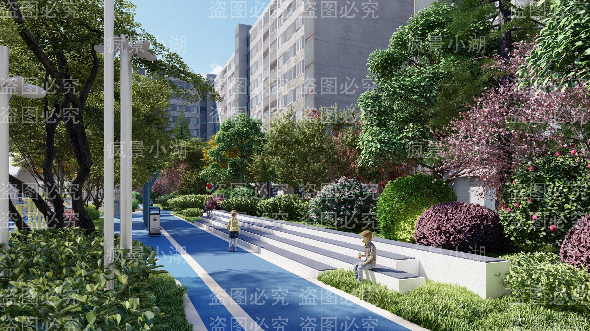 Early Childhood Activities，Children's activities，Community activity area，Landscape reconstruction，Greening planting，Residential area，Large outdoor toys，